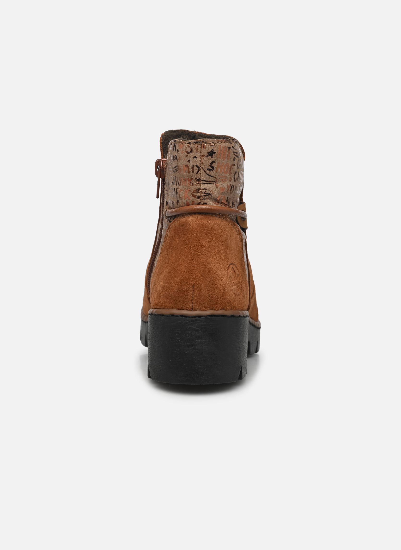 Bottines et boots X5755 femme marron Rieker Bottines et boots X5755 femme marron NOCCIA/FANGO-BRONZE/MANDEL