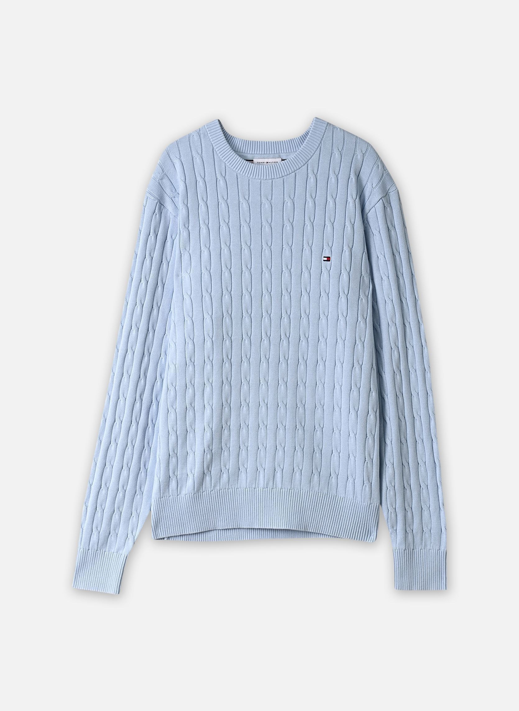 Pullover Classic Cable Crew Neck herren blau Tommy Hilfiger Pullover Classic Cable Crew Neck herren blau SKY BLUE