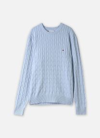 Pullover Classic Cable Crew Neck herren blau