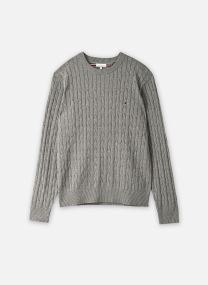 Pulls Classic Cable Crew Neck homme gris Tommy Hilfiger Pulls Classic Cable Crew Neck homme gris MEDIUM GREY HEATHER