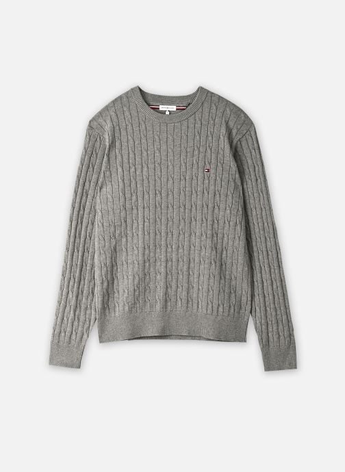Tommy Hilfiger Pulls Classic Cable Crew Neck homme gris