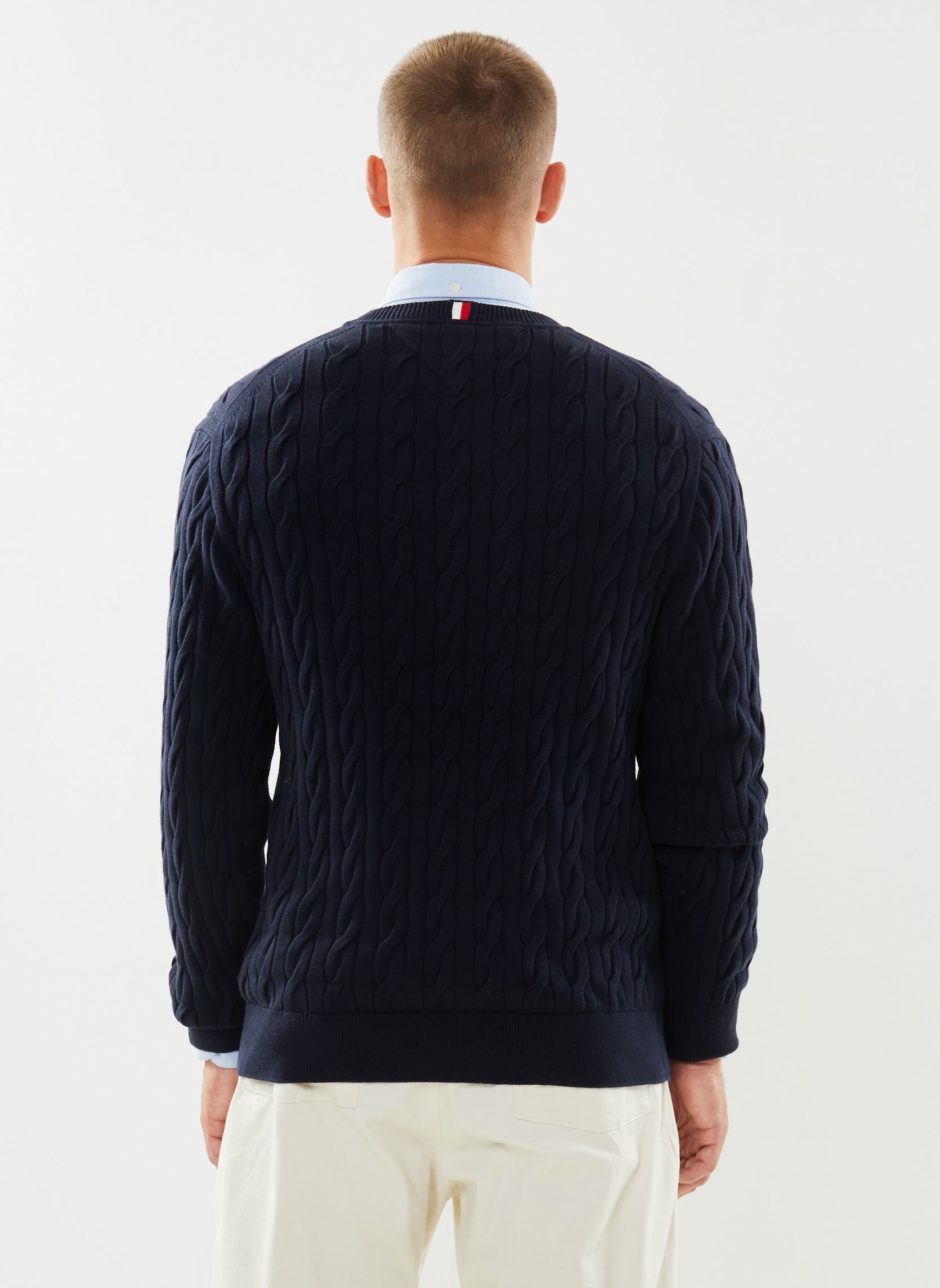 Pulls Classic Cable Crew Neck homme bleu Tommy Hilfiger Pulls Classic Cable Crew Neck homme bleu NAVY BLUE