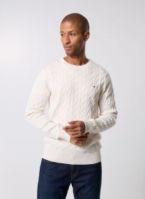 Pulls Classic Cable Crew Neck homme blanc