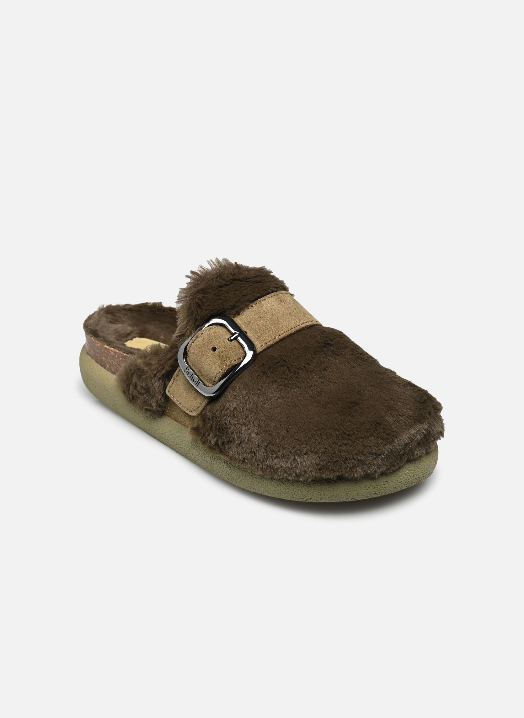 Mules et sabots IVY BIG BUCKLE COLLECTION femme vert Scholl Mules et sabots IVY BIG BUCKLE COLLECTION femme vert DARK GREEN