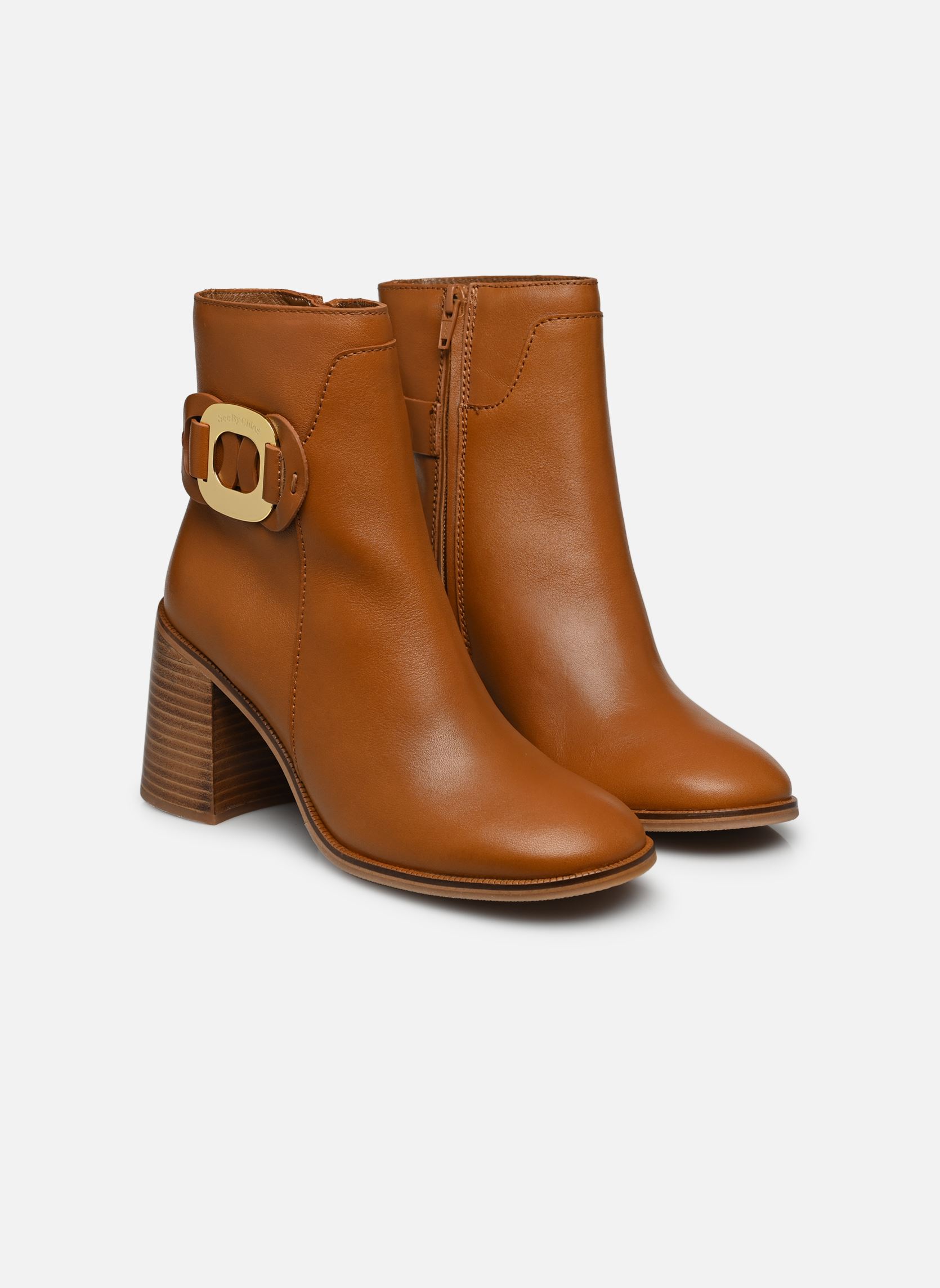 Enkellaarzen en boots Bottine Chany dames bruin See by Chloé Enkellaarzen en boots Bottine Chany dames bruin Tan