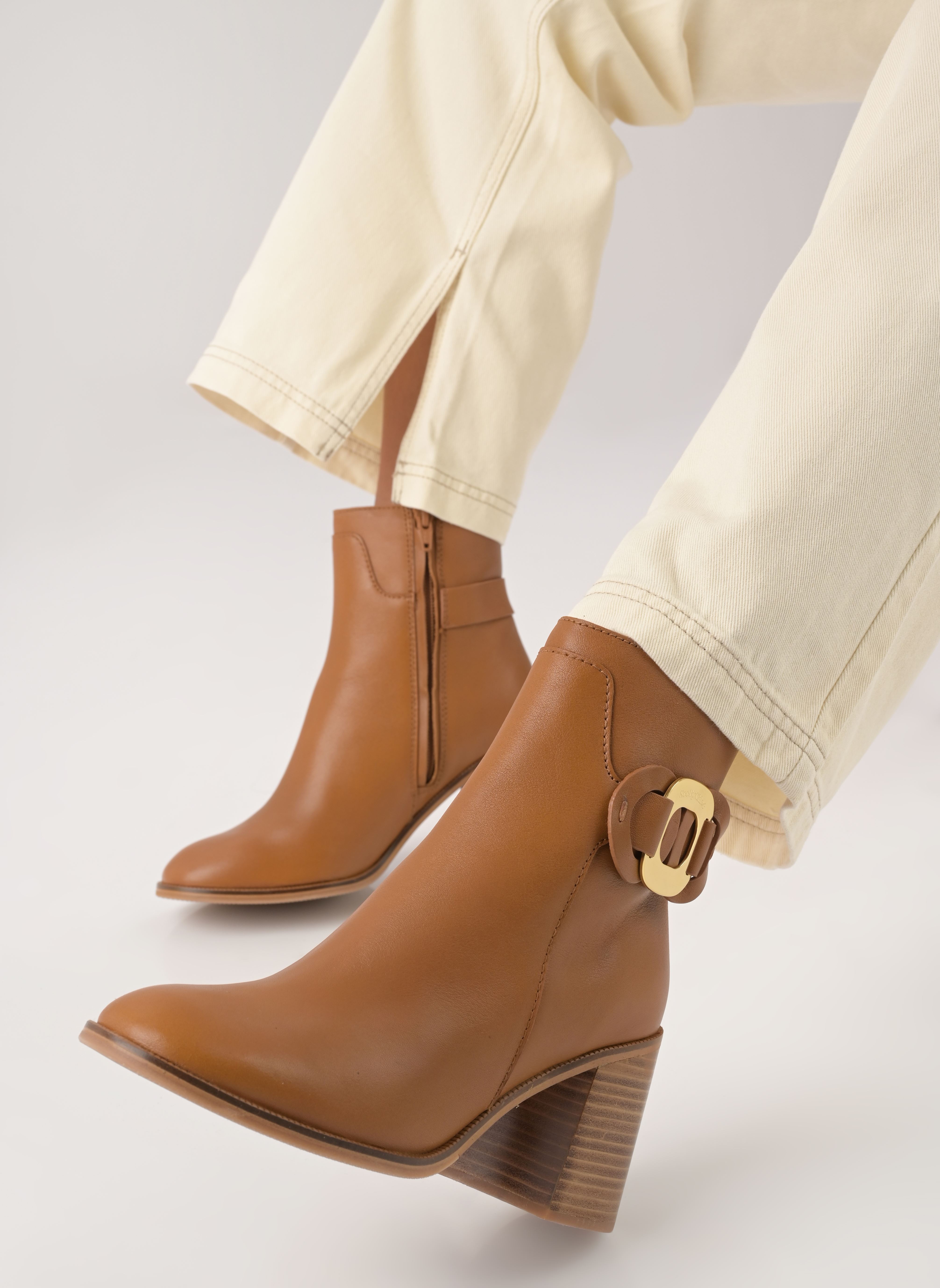 Enkellaarzen en boots Bottine Chany dames bruin See by Chloé Enkellaarzen en boots Bottine Chany dames bruin Tan