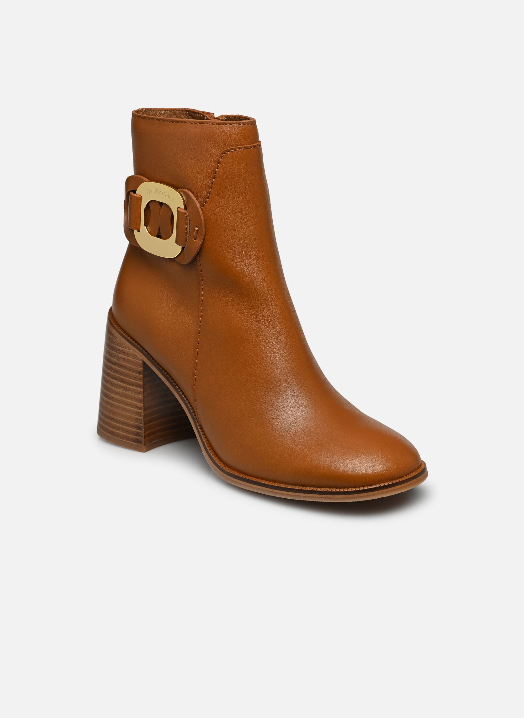 Enkellaarzen en boots Bottine Chany dames bruin See by Chloé Enkellaarzen en boots Bottine Chany dames bruin Tan