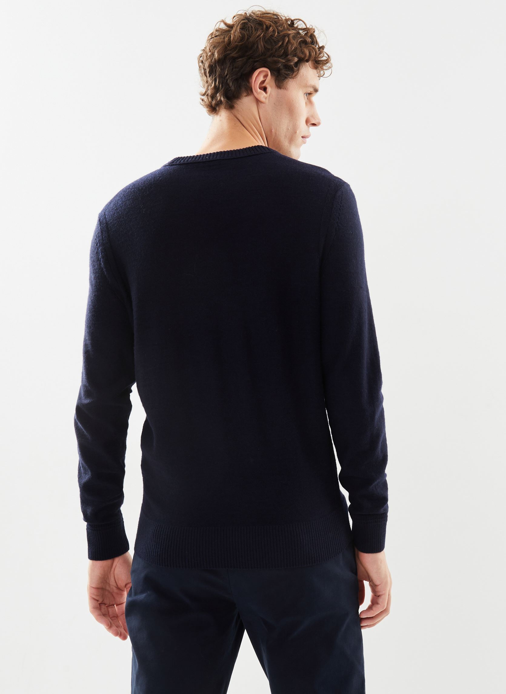 Truien Avac C heren blauw BOSS Truien Avac C heren blauw DARK BLUE