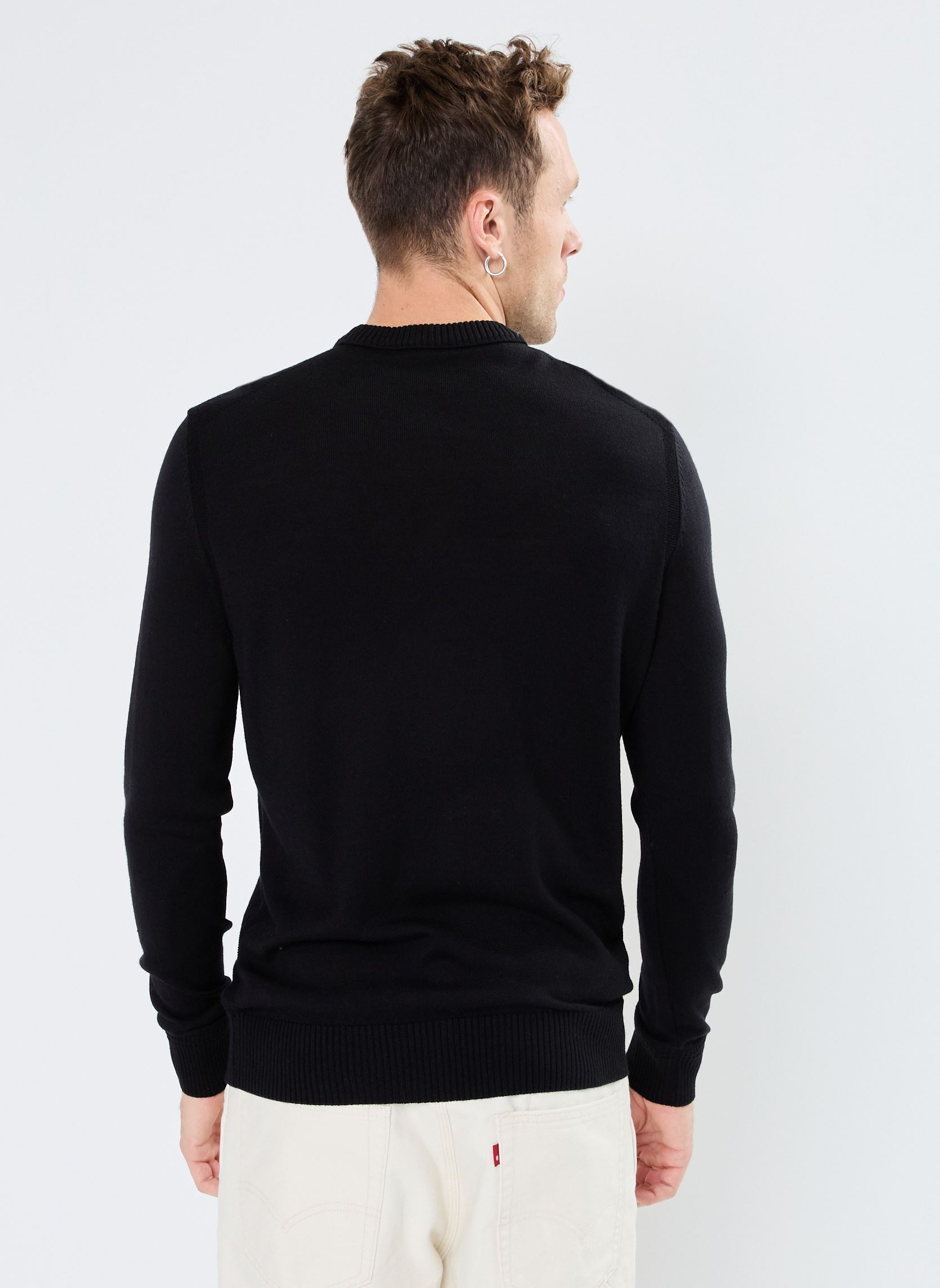 Pulls Avac C homme noir BOSS Pulls Avac C homme noir 001-BLACK