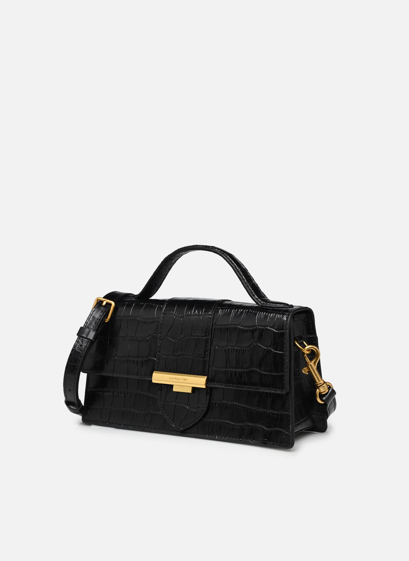 Schoudertassen Sac baguette A rabat avec fermoir Exotic dames zwart Lancaster Schoudertassen Sac baguette A rabat avec fermoir Exotic dames zwart Noir