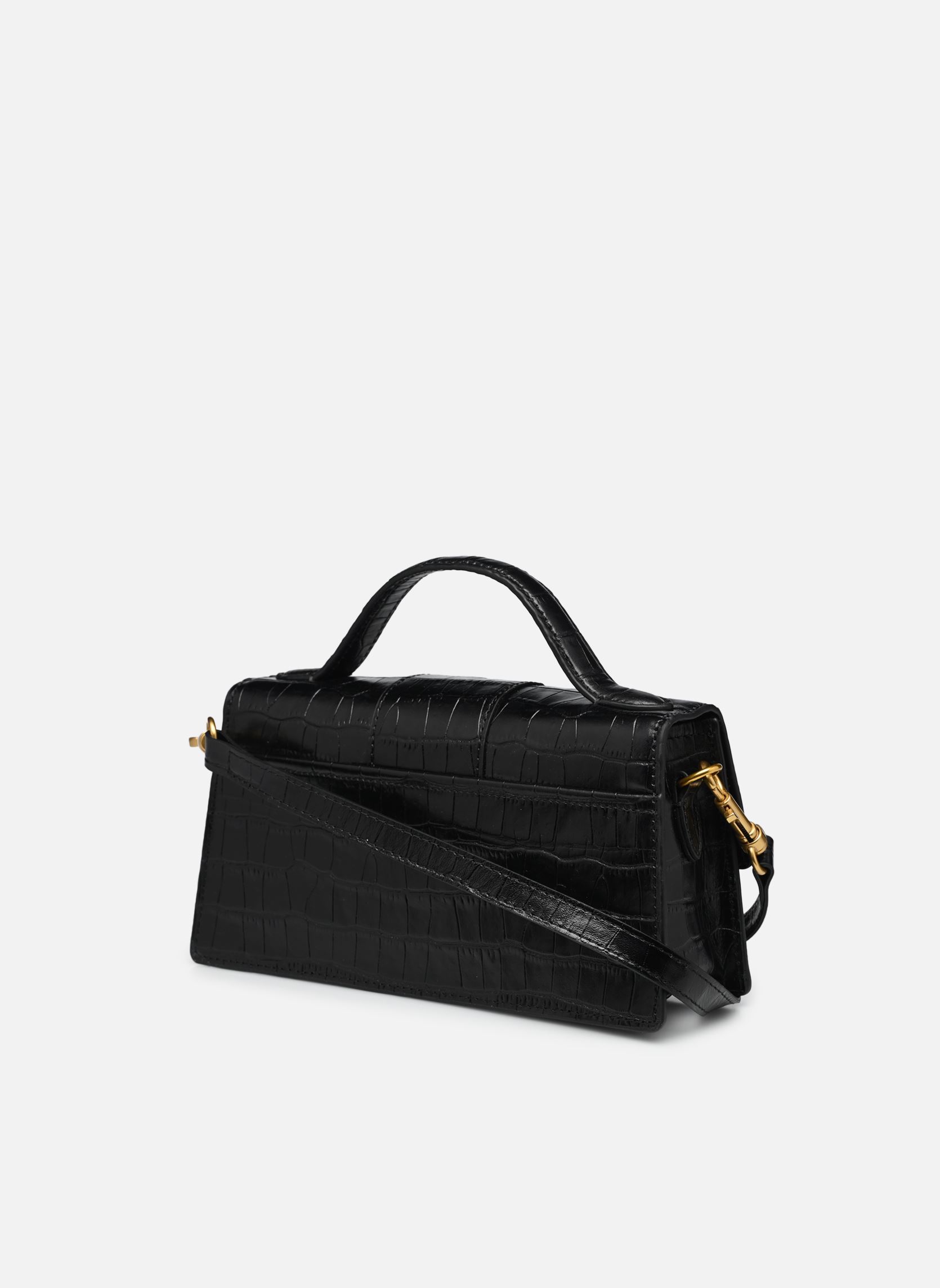 Schoudertassen Sac baguette A rabat avec fermoir Exotic dames zwart Lancaster Schoudertassen Sac baguette A rabat avec fermoir Exotic dames zwart Noir