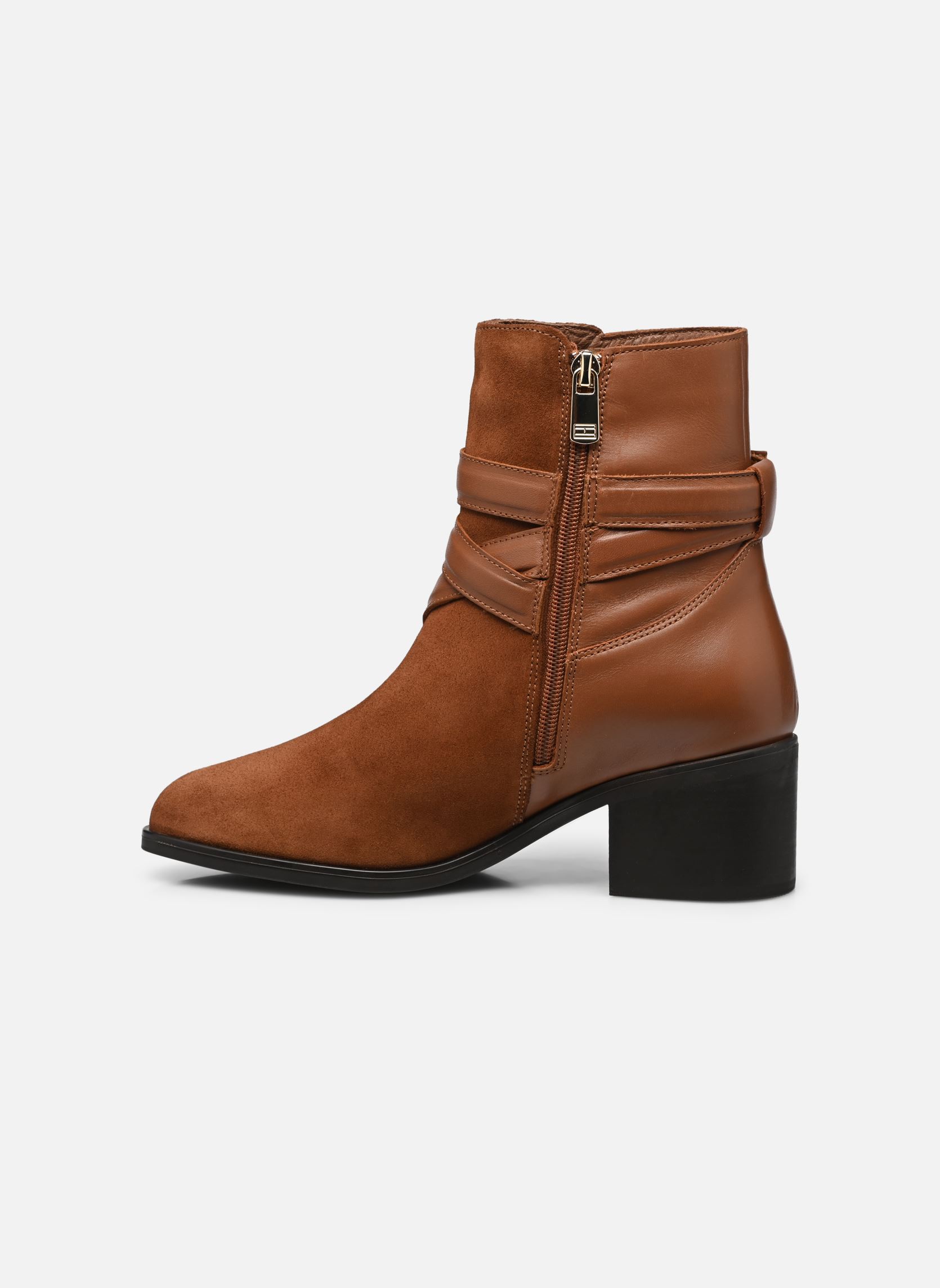 Geschnürte Stiefeletten ELEVATED ESS THERMO MIDHEEL BOOT damen braun Tommy Hilfiger Geschnürte Stiefeletten ELEVATED ESS THERMO MIDHEEL BOOT damen braun NATURAL COGNAC