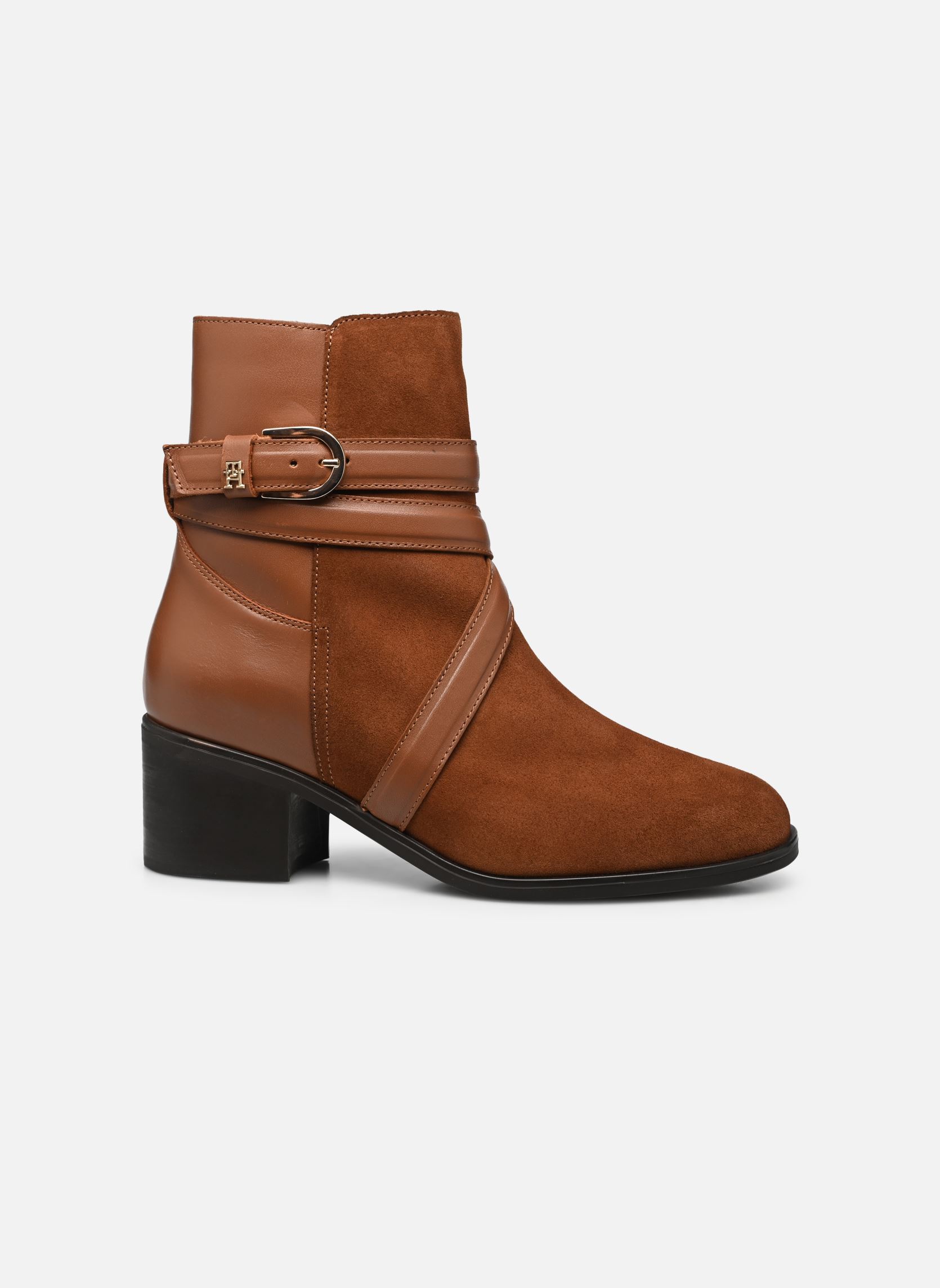 Geschnürte Stiefeletten ELEVATED ESS THERMO MIDHEEL BOOT damen braun Tommy Hilfiger Geschnürte Stiefeletten ELEVATED ESS THERMO MIDHEEL BOOT damen braun NATURAL COGNAC