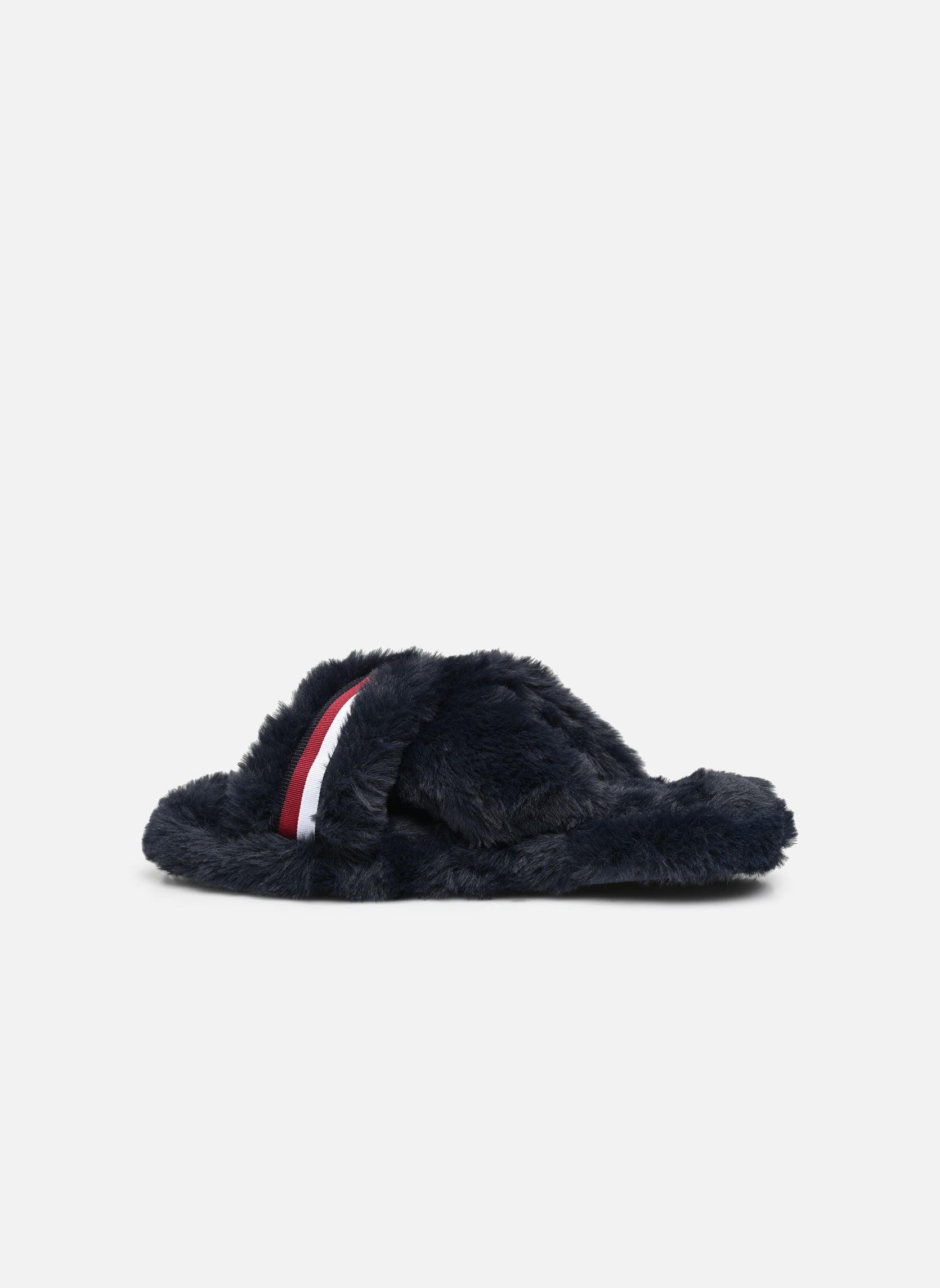 Hausschuhe FUR CROSS STRAP HOME SLIPPER damen blau Tommy Hilfiger Hausschuhe FUR CROSS STRAP HOME SLIPPER damen blau SPACE BLUE