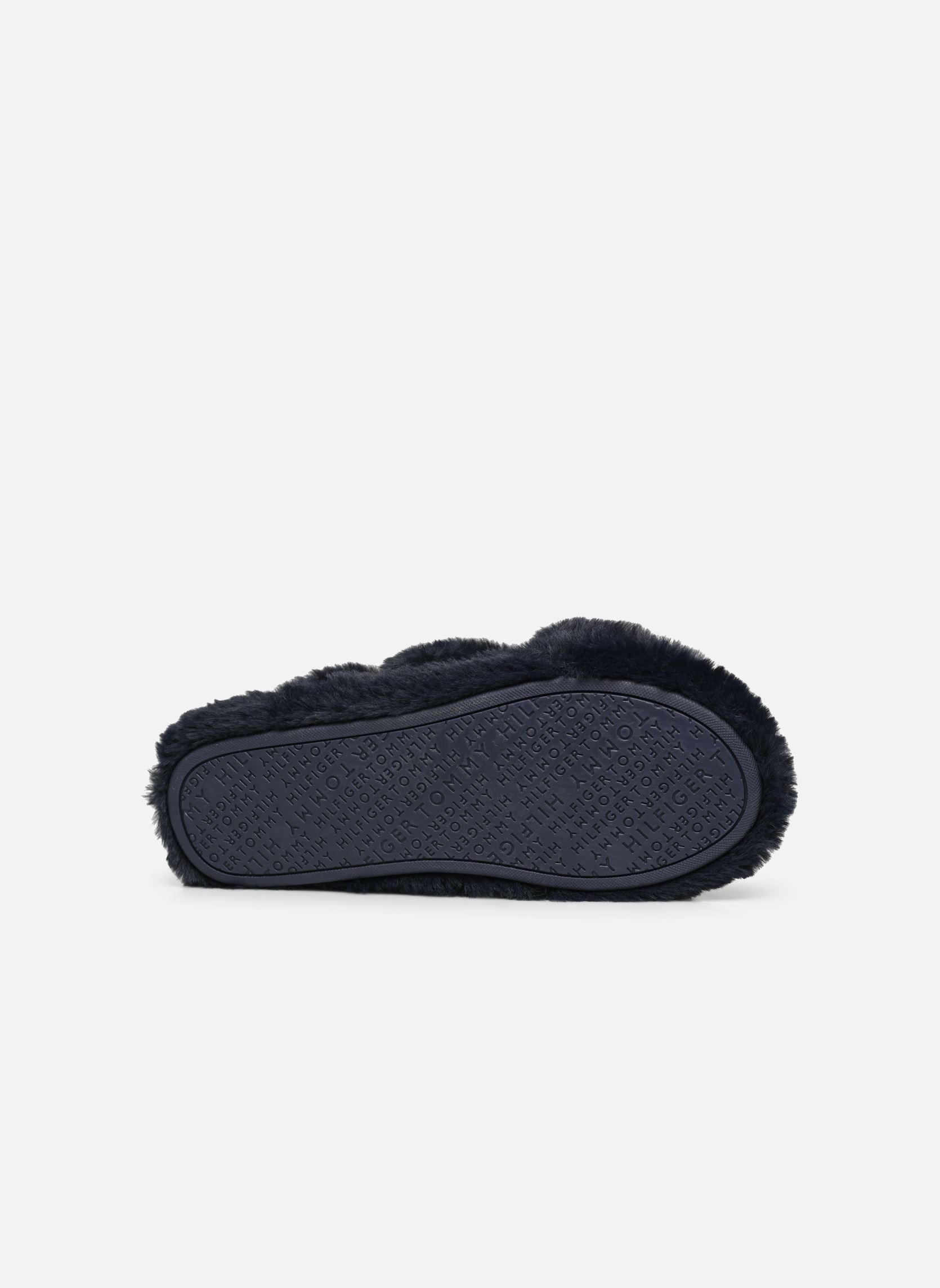 Hausschuhe FUR CROSS STRAP HOME SLIPPER damen blau Tommy Hilfiger Hausschuhe FUR CROSS STRAP HOME SLIPPER damen blau SPACE BLUE