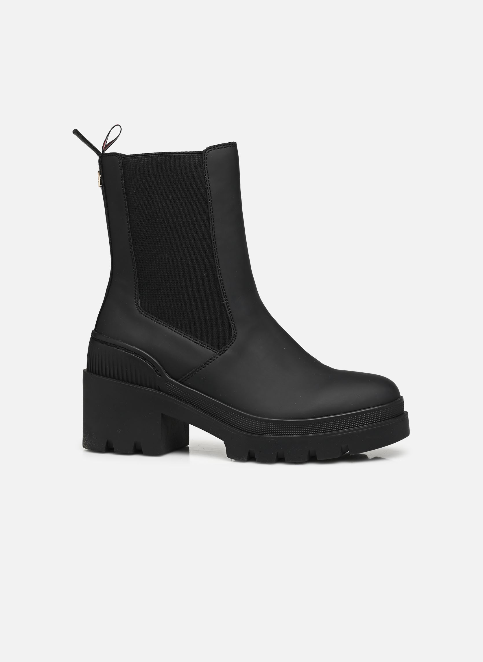 Botines y botas RUBBERIZED MID HEEL BOOT mujer negro Tommy Hilfiger Botines y botas RUBBERIZED MID HEEL BOOT mujer negro BLACK