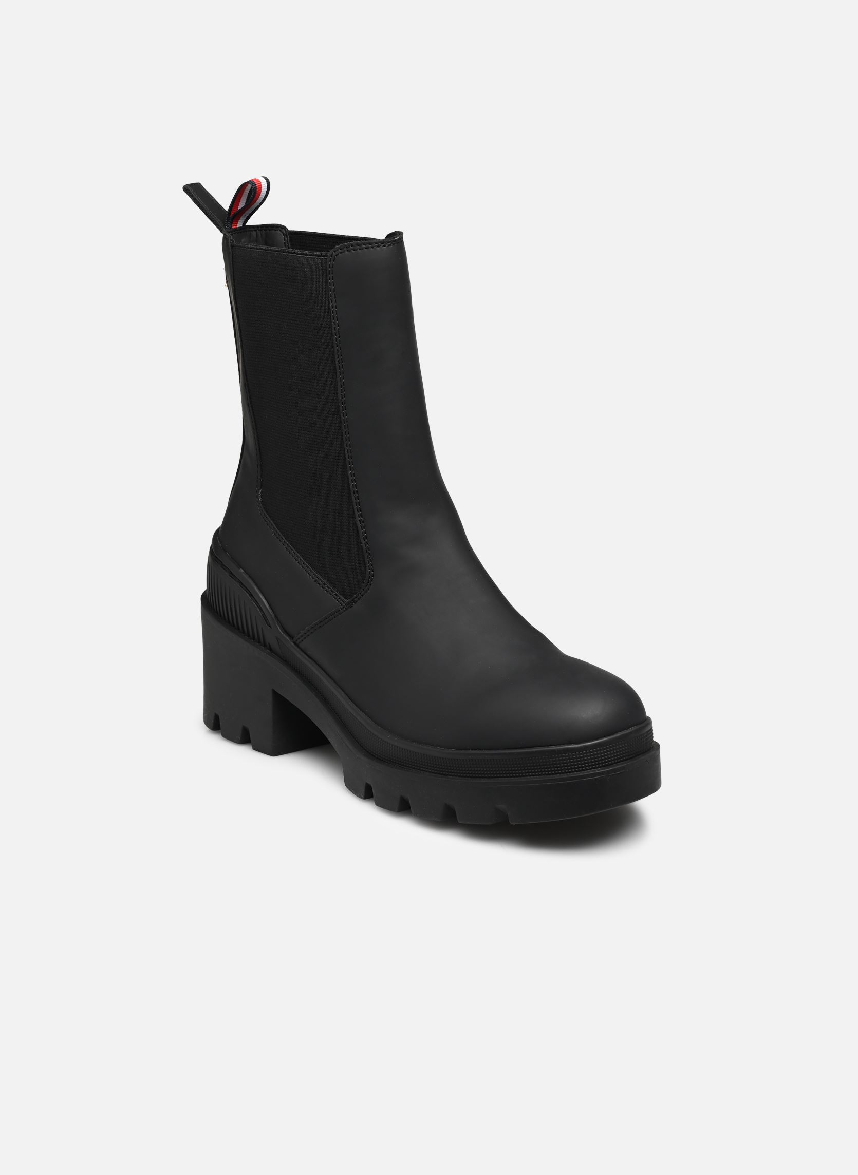 Botines y botas RUBBERIZED MID HEEL BOOT mujer negro Tommy Hilfiger Botines y botas RUBBERIZED MID HEEL BOOT mujer negro BLACK