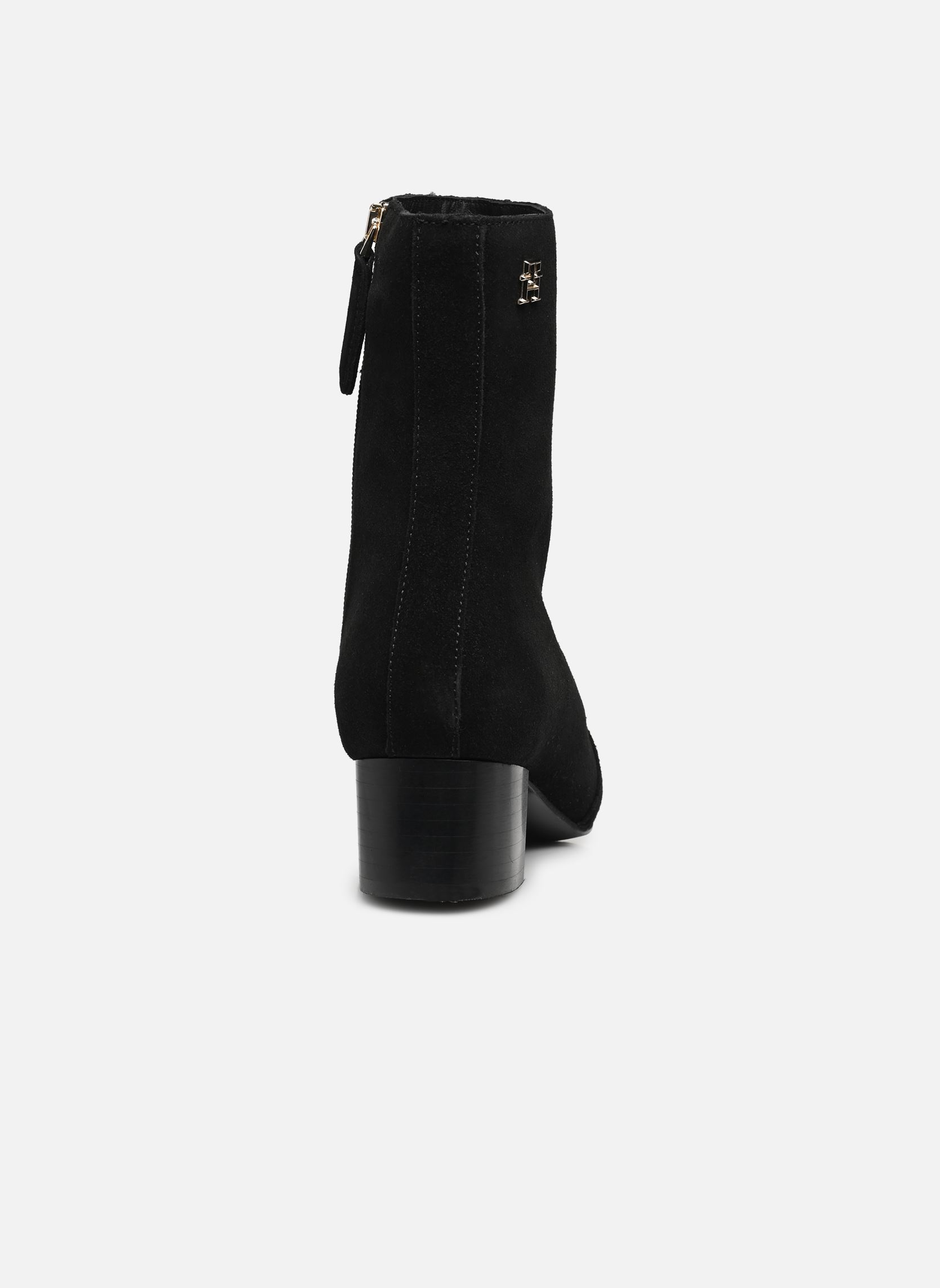 Veterlaarsjes TH FEMININE CITY SUEDE BOOTIE dames zwart Tommy Hilfiger Veterlaarsjes TH FEMININE CITY SUEDE BOOTIE dames zwart BLACK