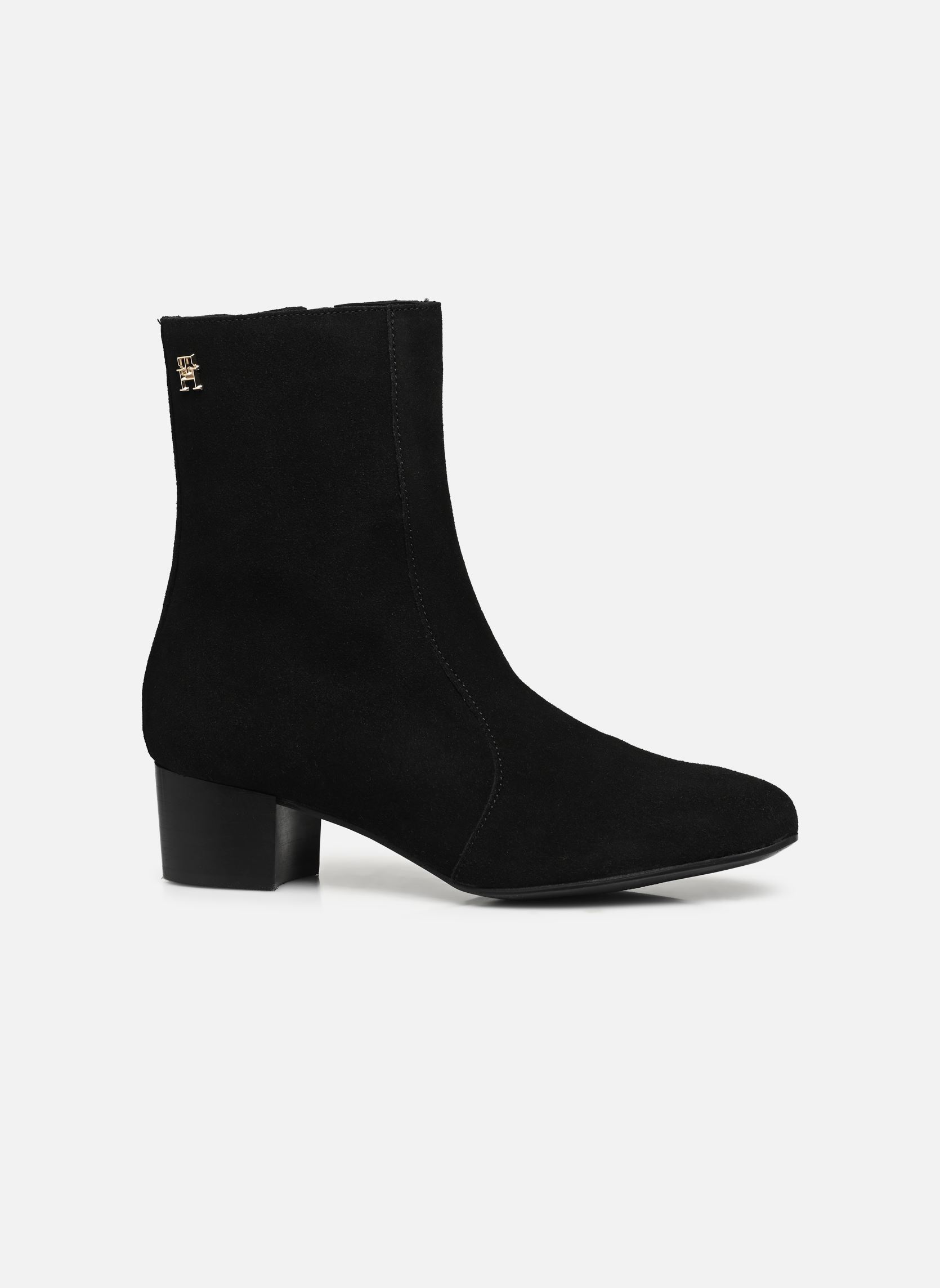 Veterlaarsjes TH FEMININE CITY SUEDE BOOTIE dames zwart Tommy Hilfiger Veterlaarsjes TH FEMININE CITY SUEDE BOOTIE dames zwart BLACK