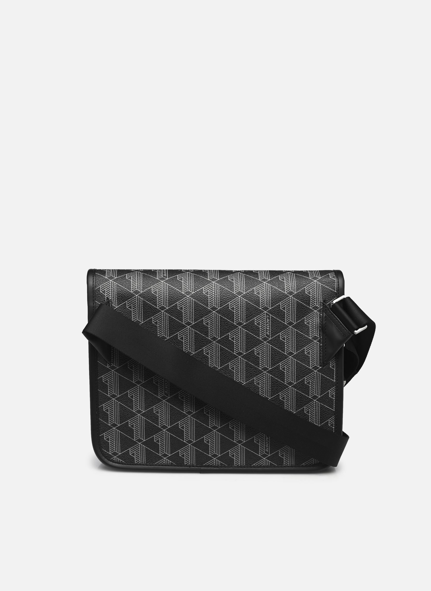 Borse a tracolla The Blend Grain Lather Shoulder Bag Larg uomo nero Lacoste Borse a tracolla The Blend Grain Lather Shoulder Bag Larg uomo nero MONOGRAM NOIR GRIS