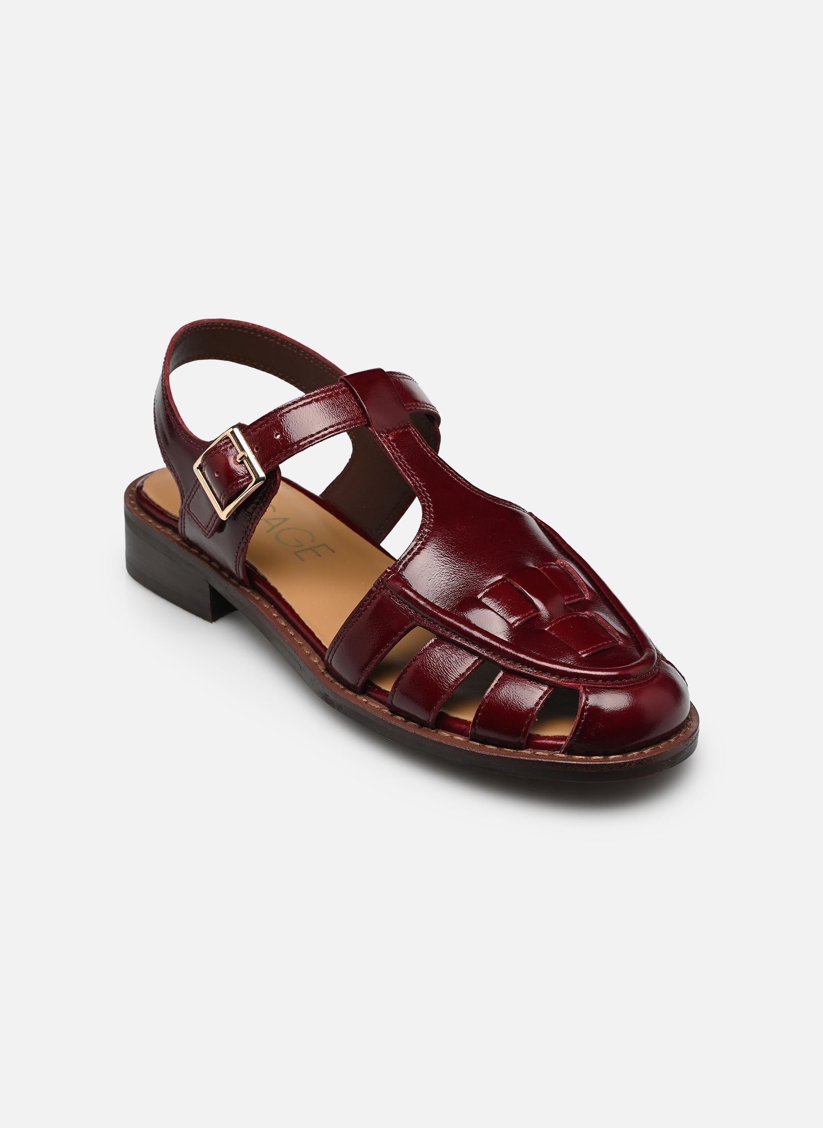 Sandales plates FILOMA femme bordeaux Bocage Sandales plates FILOMA femme bordeaux Bordeaux
