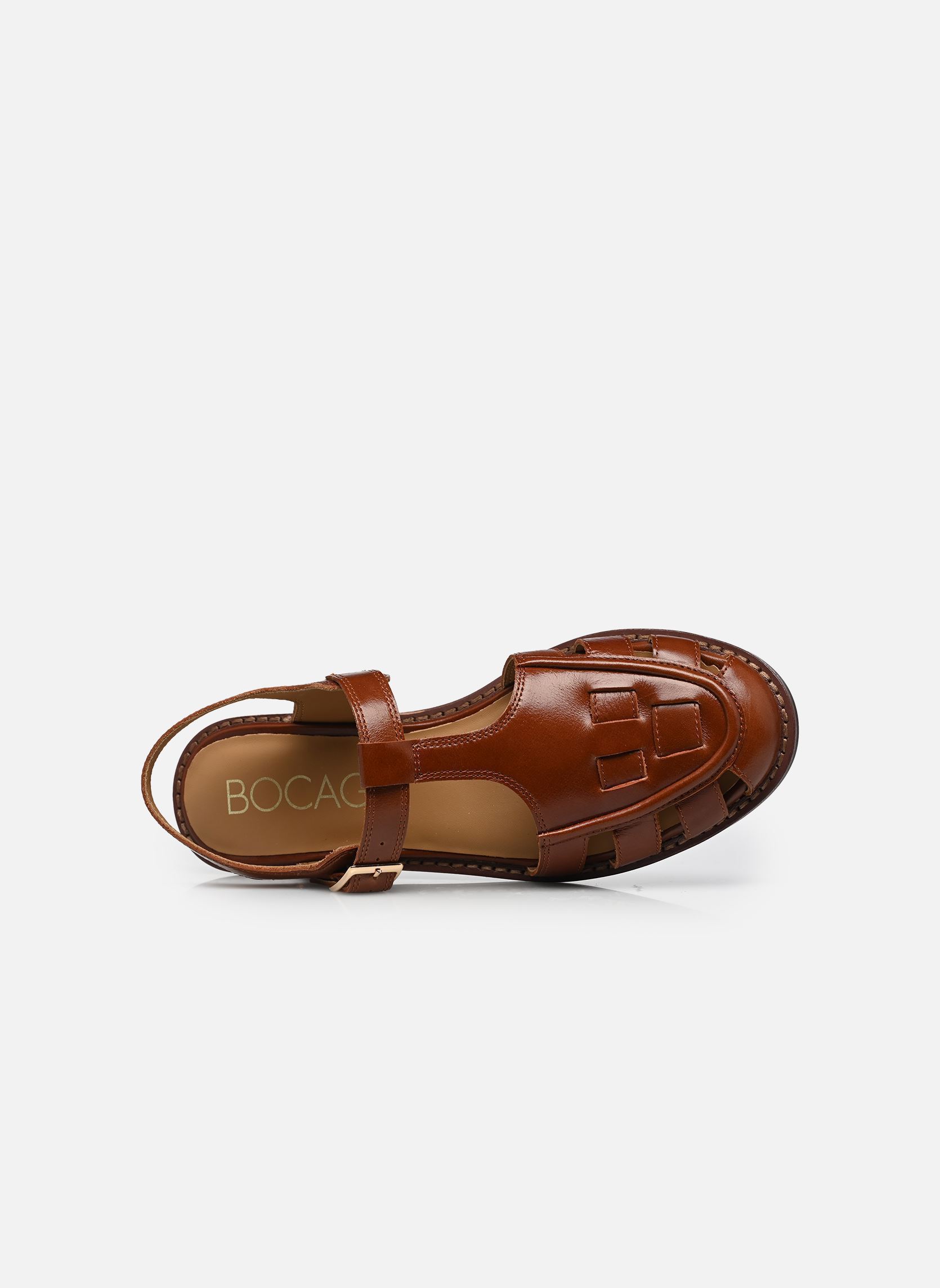 Sandales plates FILOMA femme marron Bocage Sandales plates FILOMA femme marron Cognac