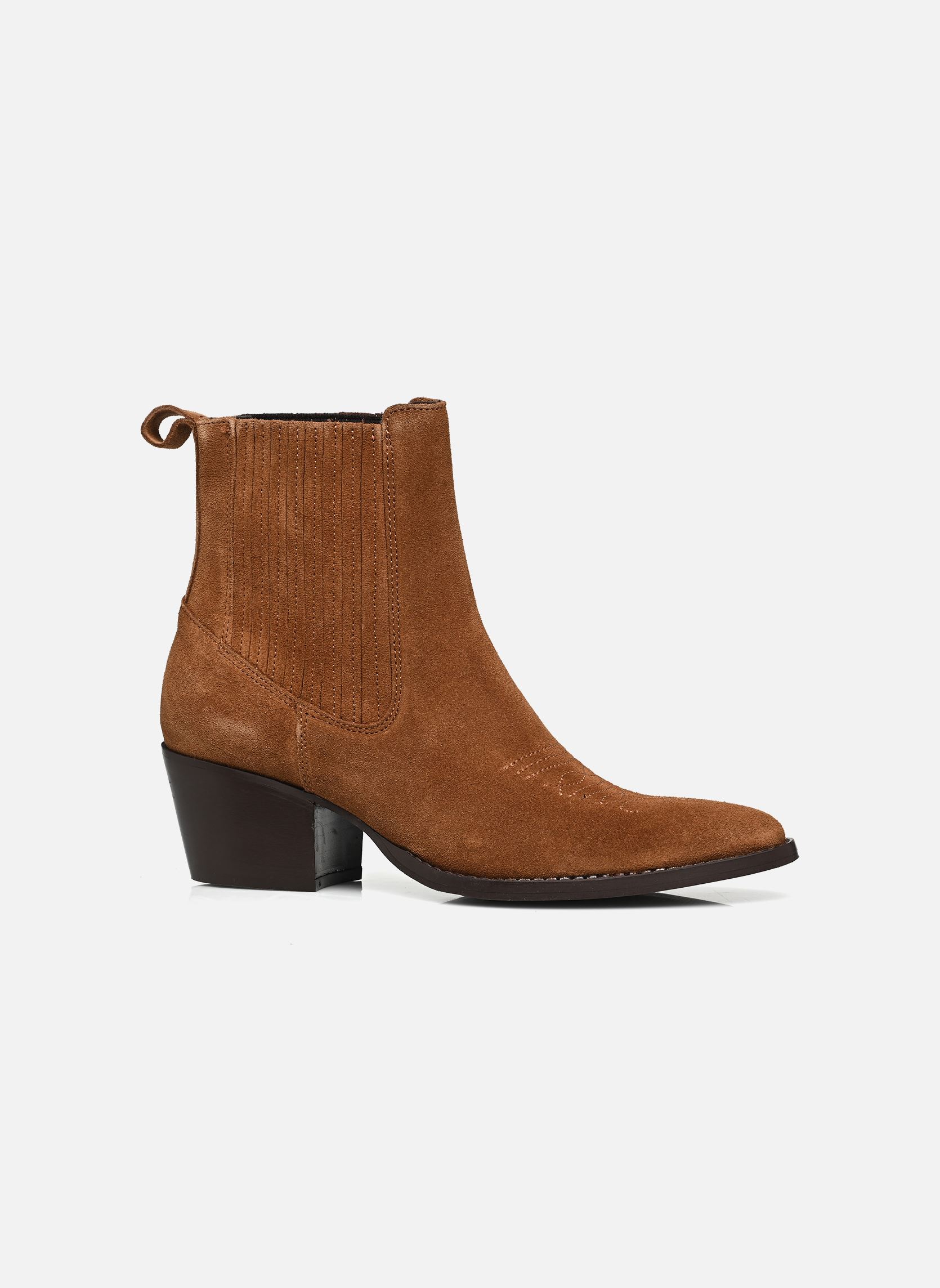Bottines santiags Salvina femme marron Texto Bottines santiags Salvina femme marron Taupe
