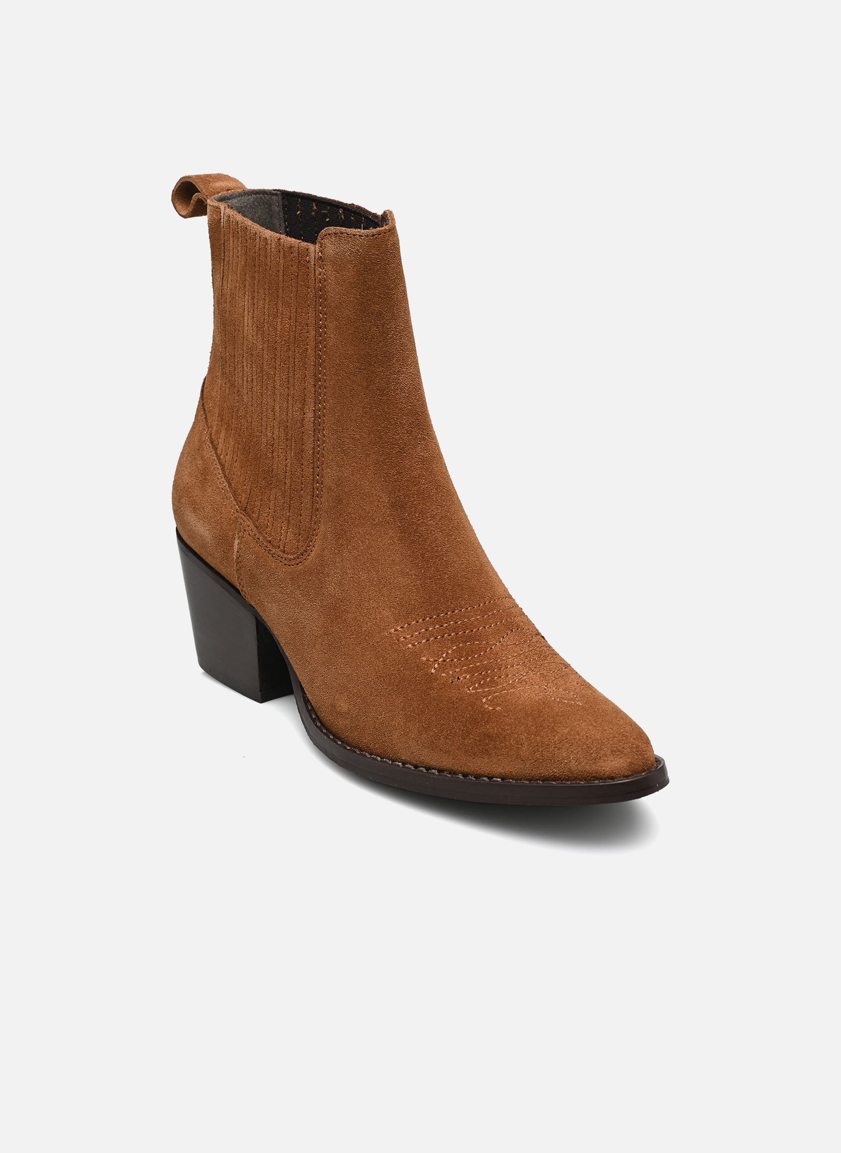 Bottines santiags Salvina femme marron Texto Bottines santiags Salvina femme marron Taupe