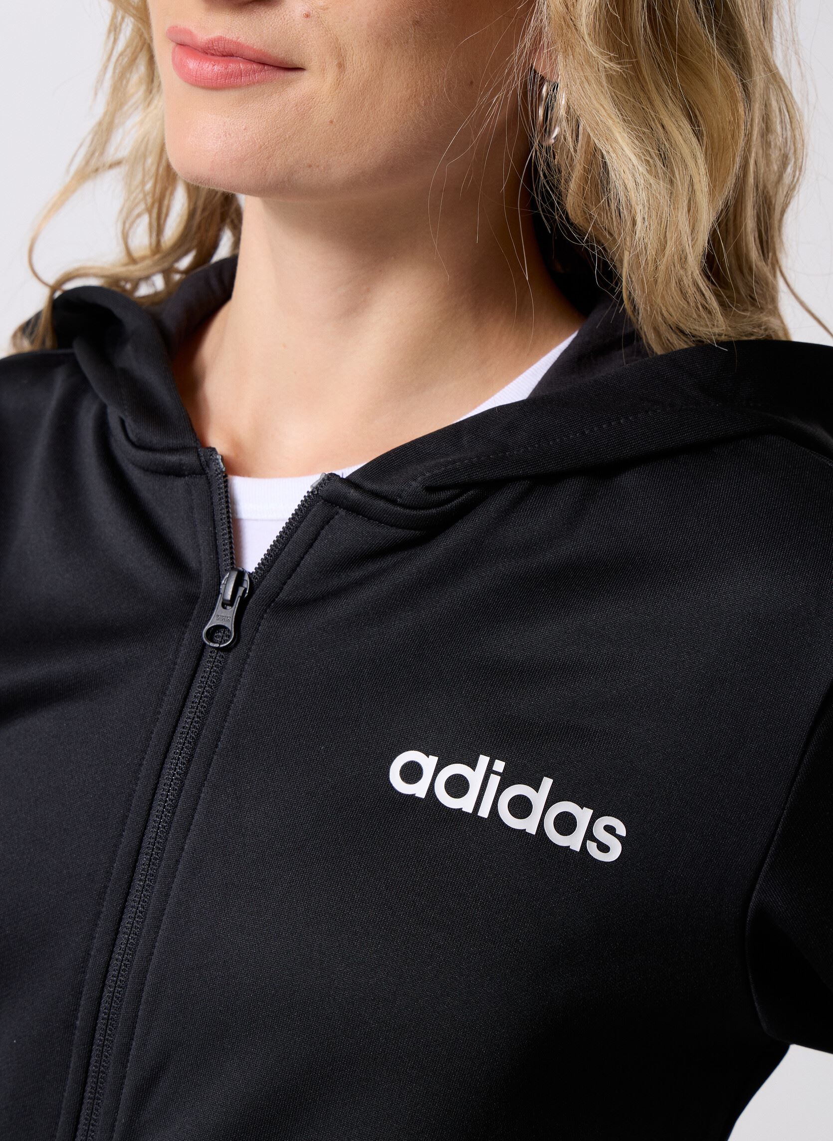 Vesten W Linear Ts dames zwart adidas sportswear Vesten W Linear Ts dames zwart Black