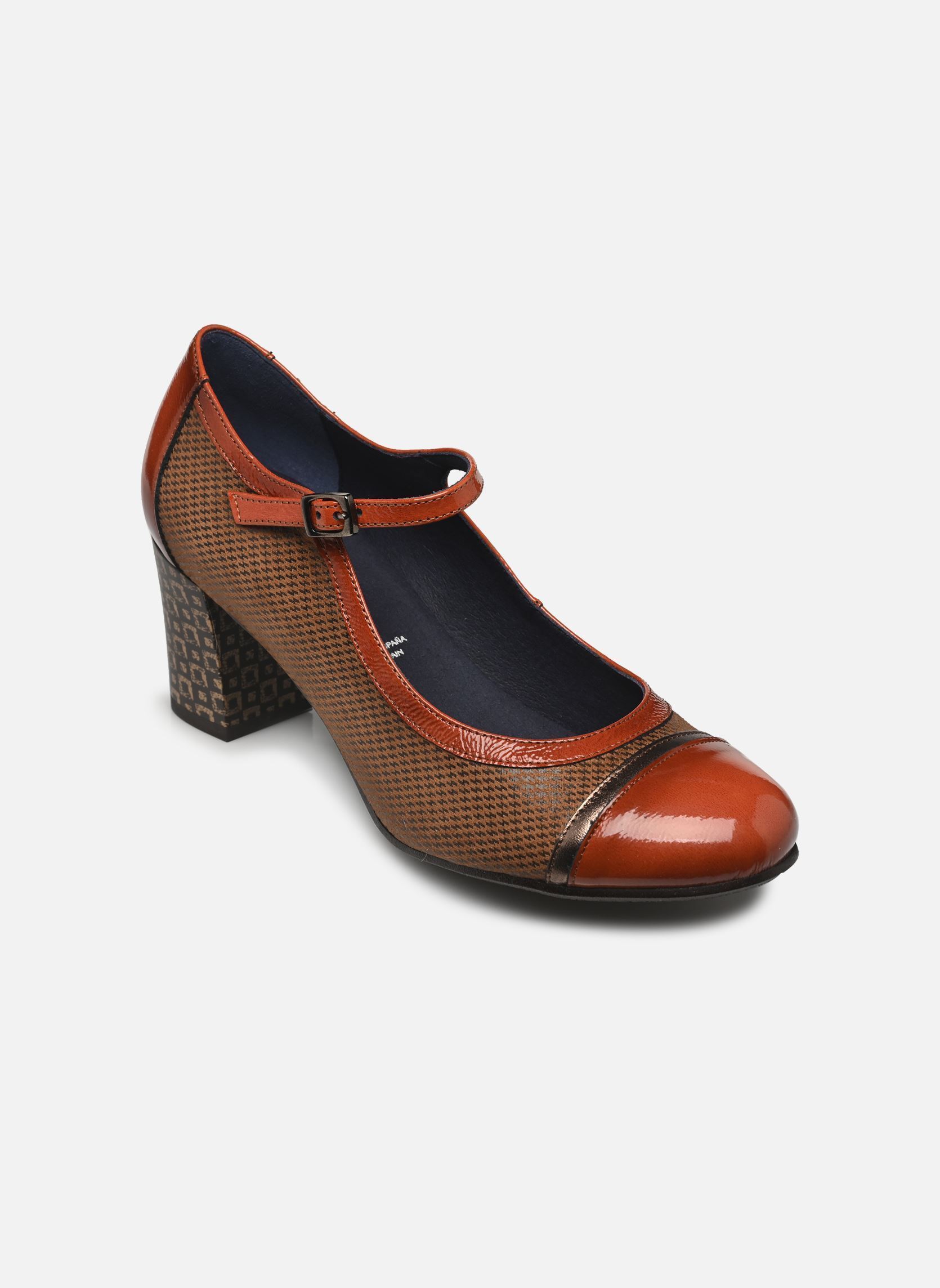Slingback pumps RODIN D8669 dames bruin Dorking Slingback pumps RODIN D8669 dames bruin DELIS+NAPLA+LAMIN CUERO +TEJA