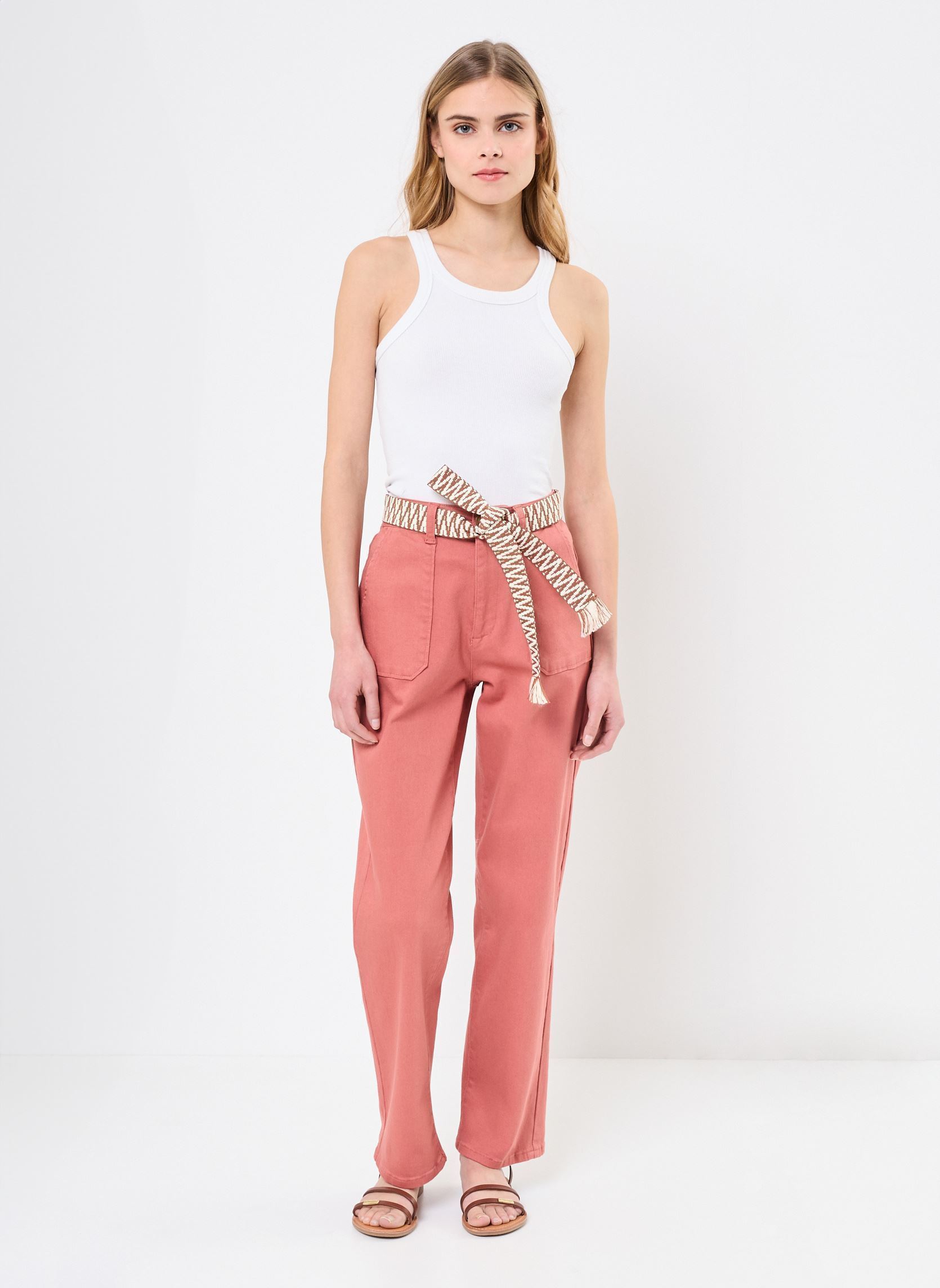Rechte broeken Marisol dames roze La Petite Etoile Rechte broeken Marisol dames roze VIEUX ROSE