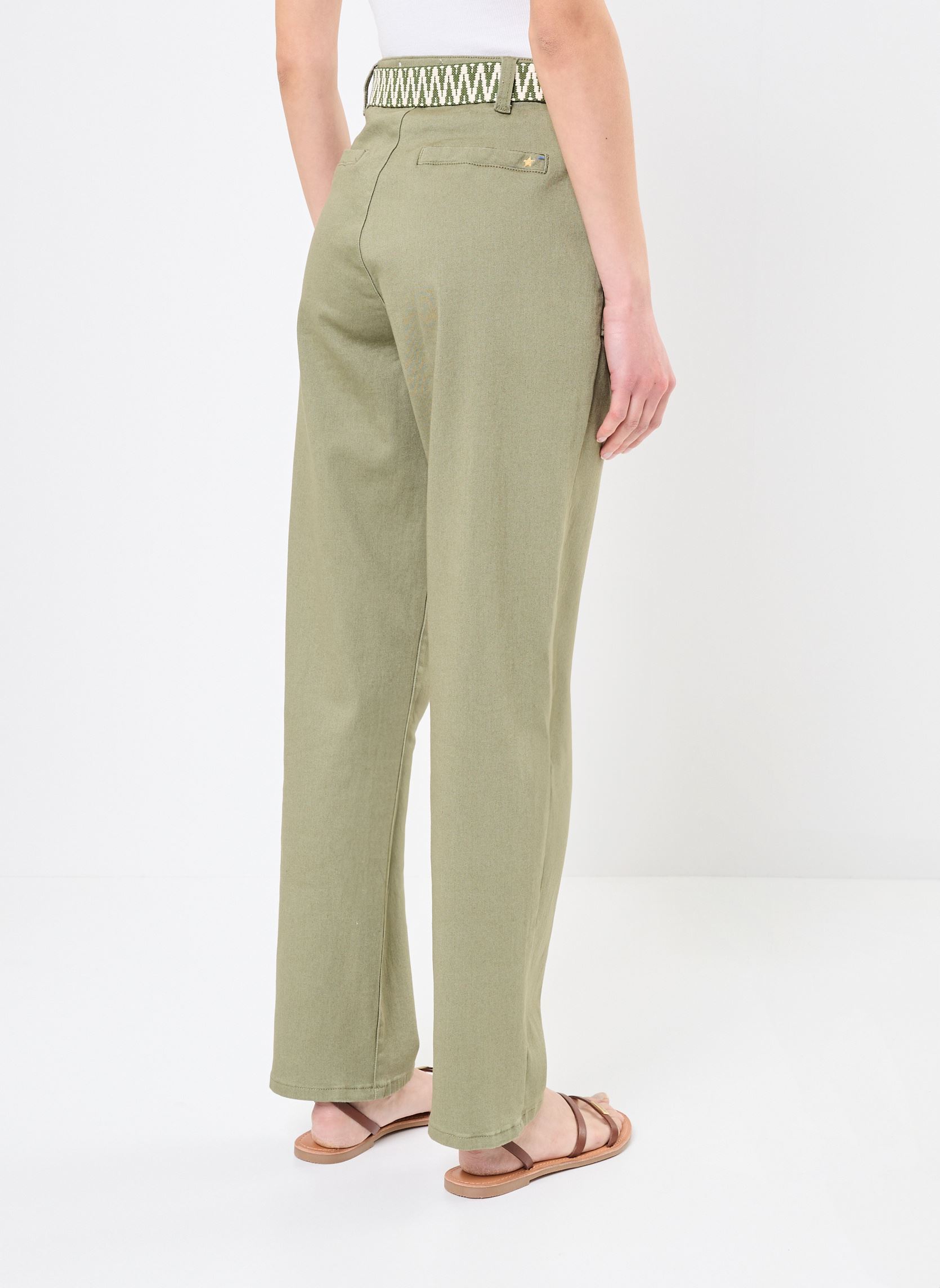 Pantalons droit Marisol femme vert La Petite Etoile Pantalons droit Marisol femme vert KAKI