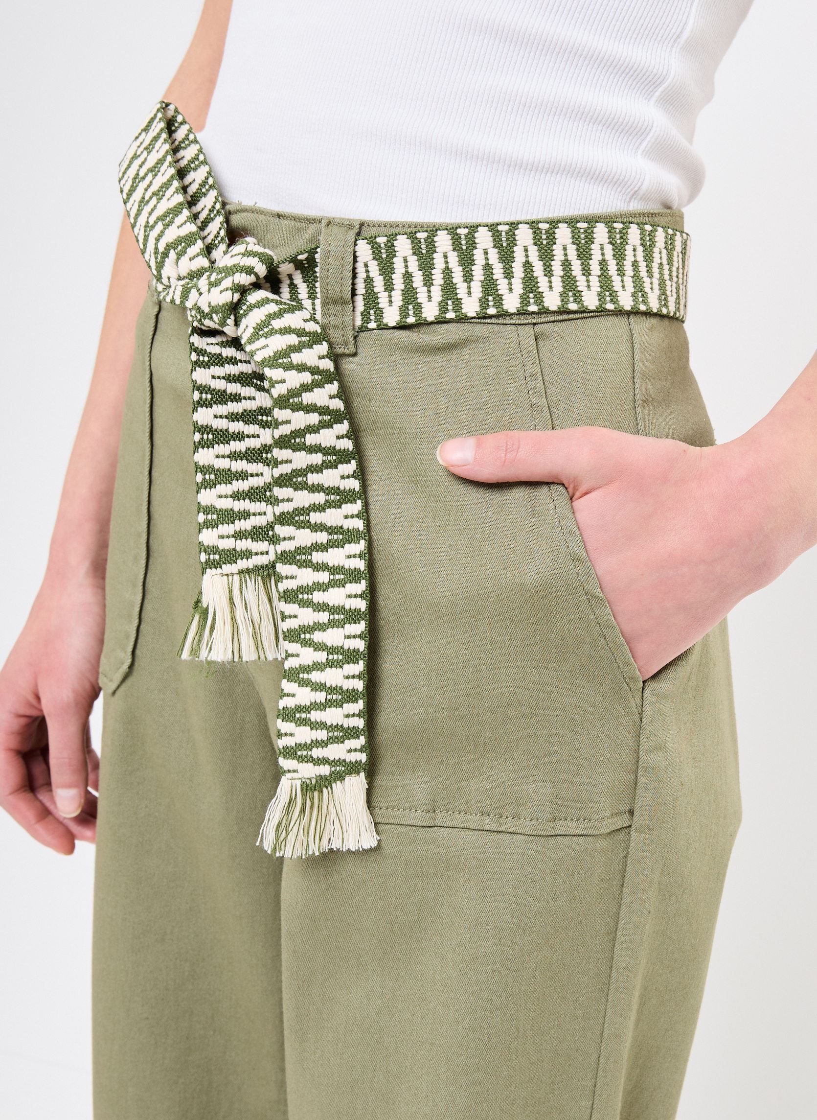Pantalons droit Marisol femme vert La Petite Etoile Pantalons droit Marisol femme vert KAKI