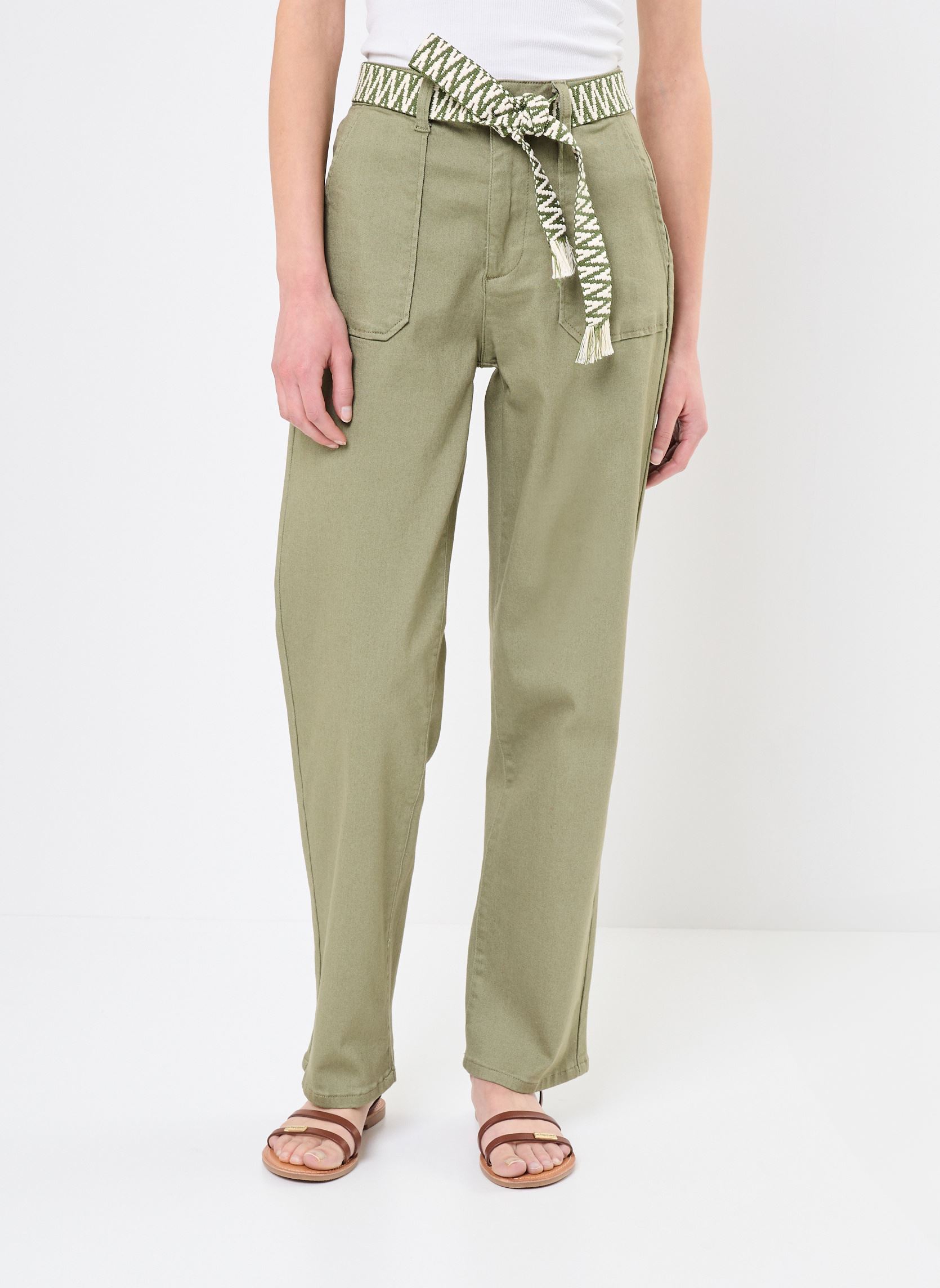 Pantalons droit Marisol femme vert La Petite Etoile Pantalons droit Marisol femme vert KAKI