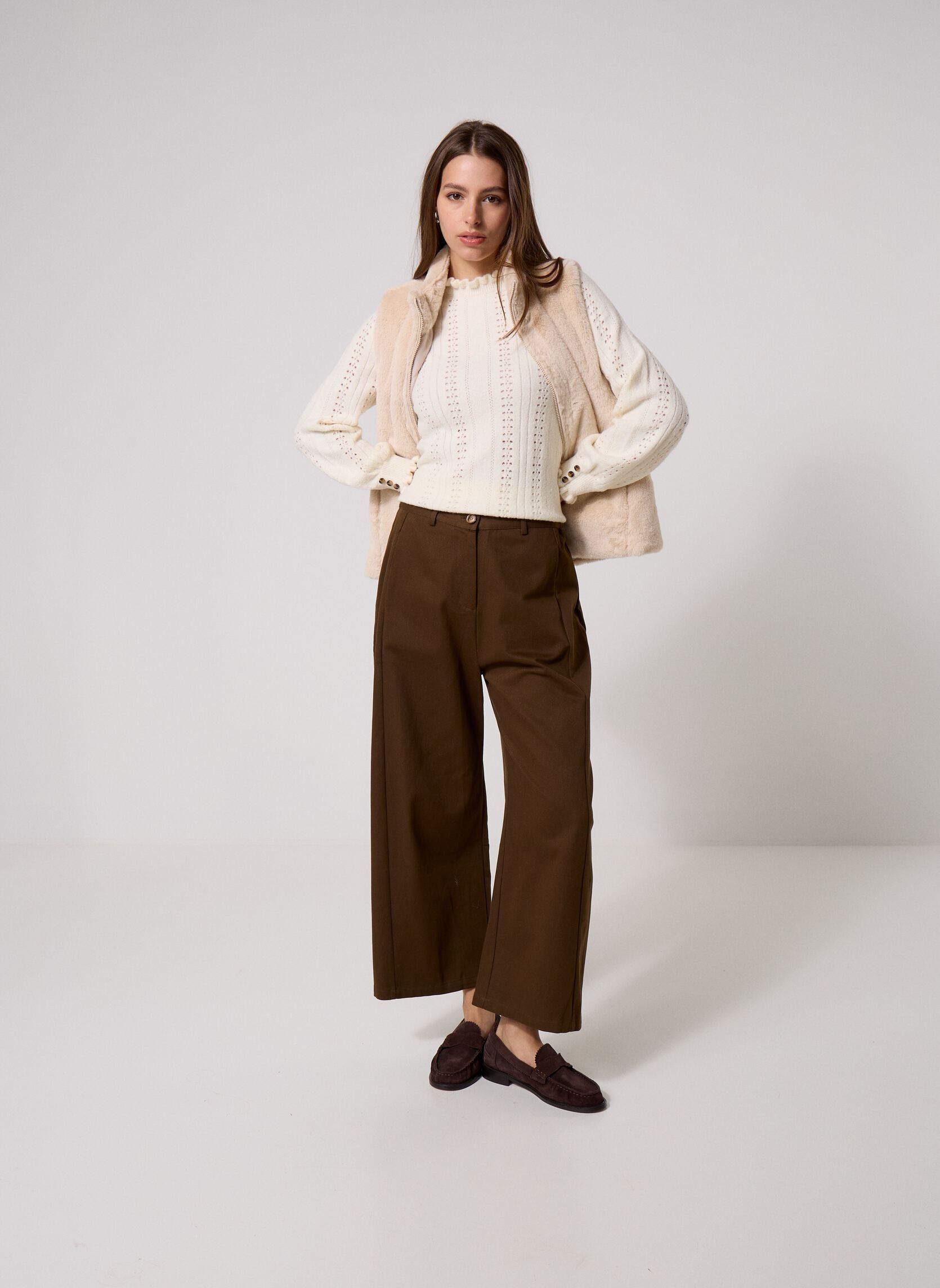 Strickjacken und Westen Maxine damen beige La Petite Etoile Strickjacken und Westen Maxine damen beige ECRU