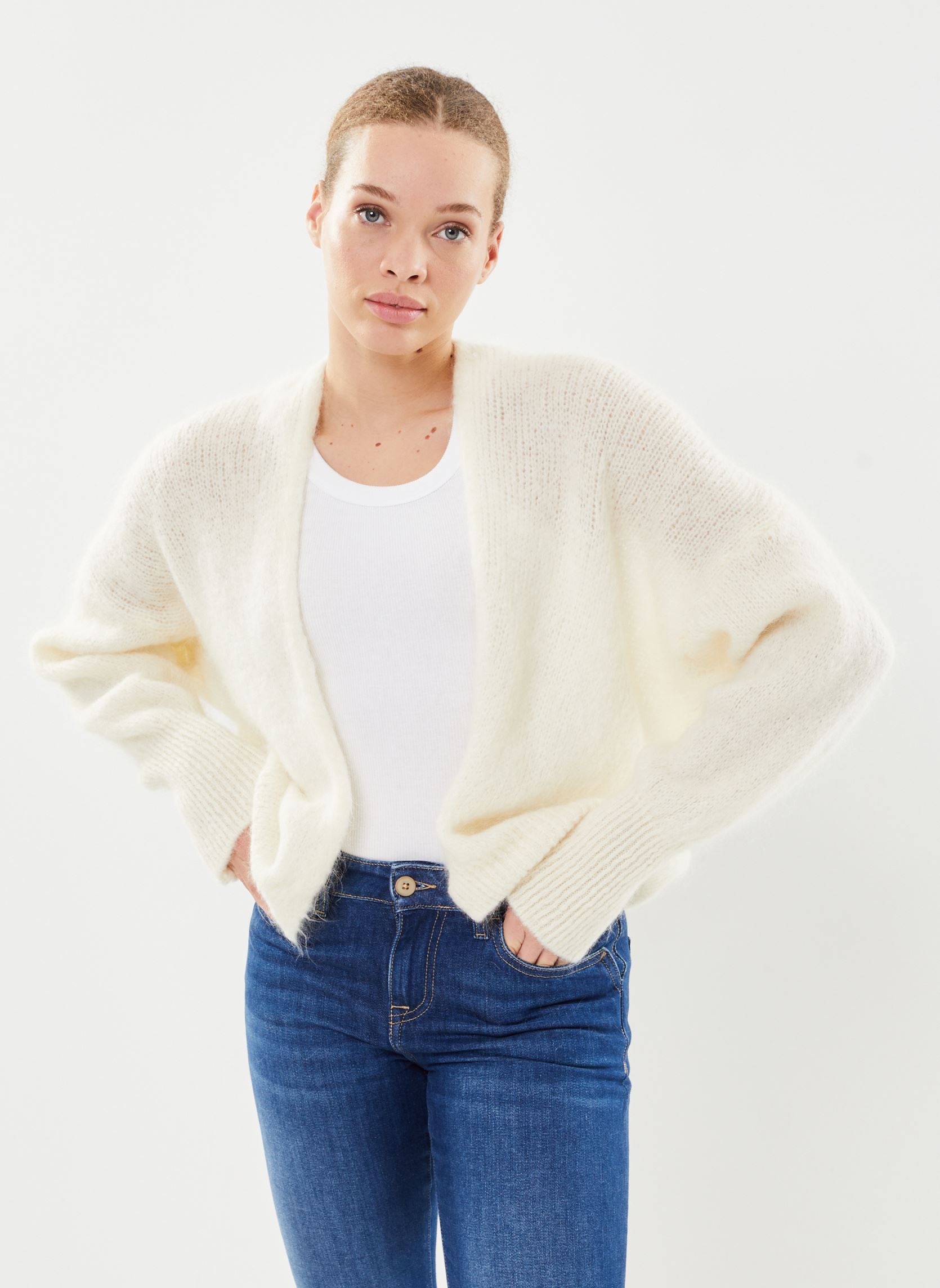 Strickjacken und Westen Monifa damen beige La Petite Etoile Strickjacken und Westen Monifa damen beige ECRU