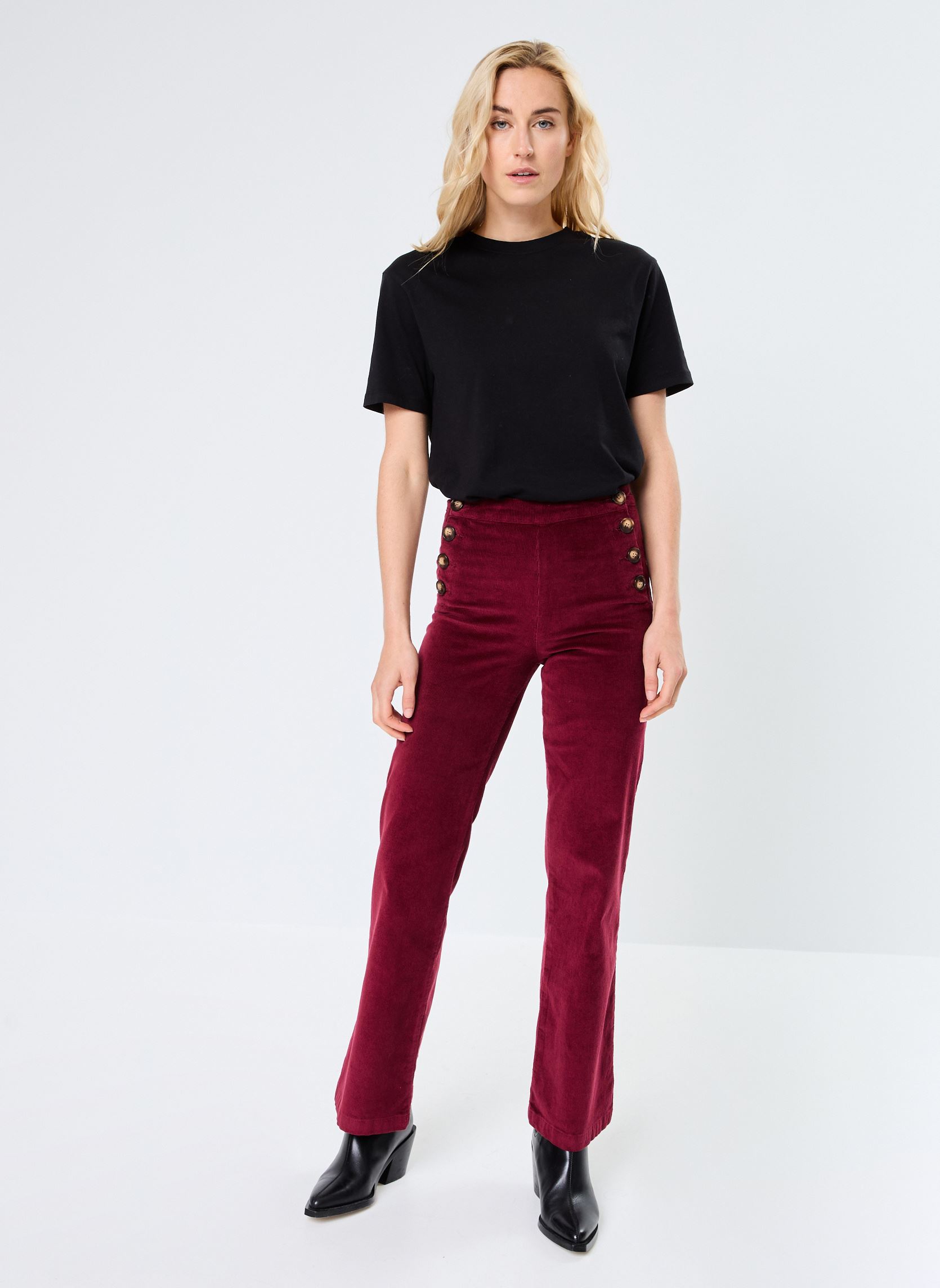 Pantalons larges Paulie femme rose La Petite Etoile Pantalons larges Paulie femme rose Framboise