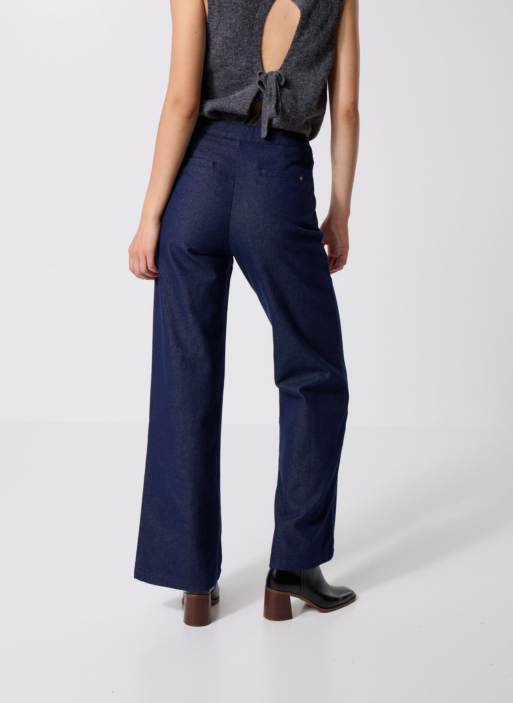Wijde broeken Paulie dames blauw La Petite Etoile Wijde broeken Paulie dames blauw Brut
