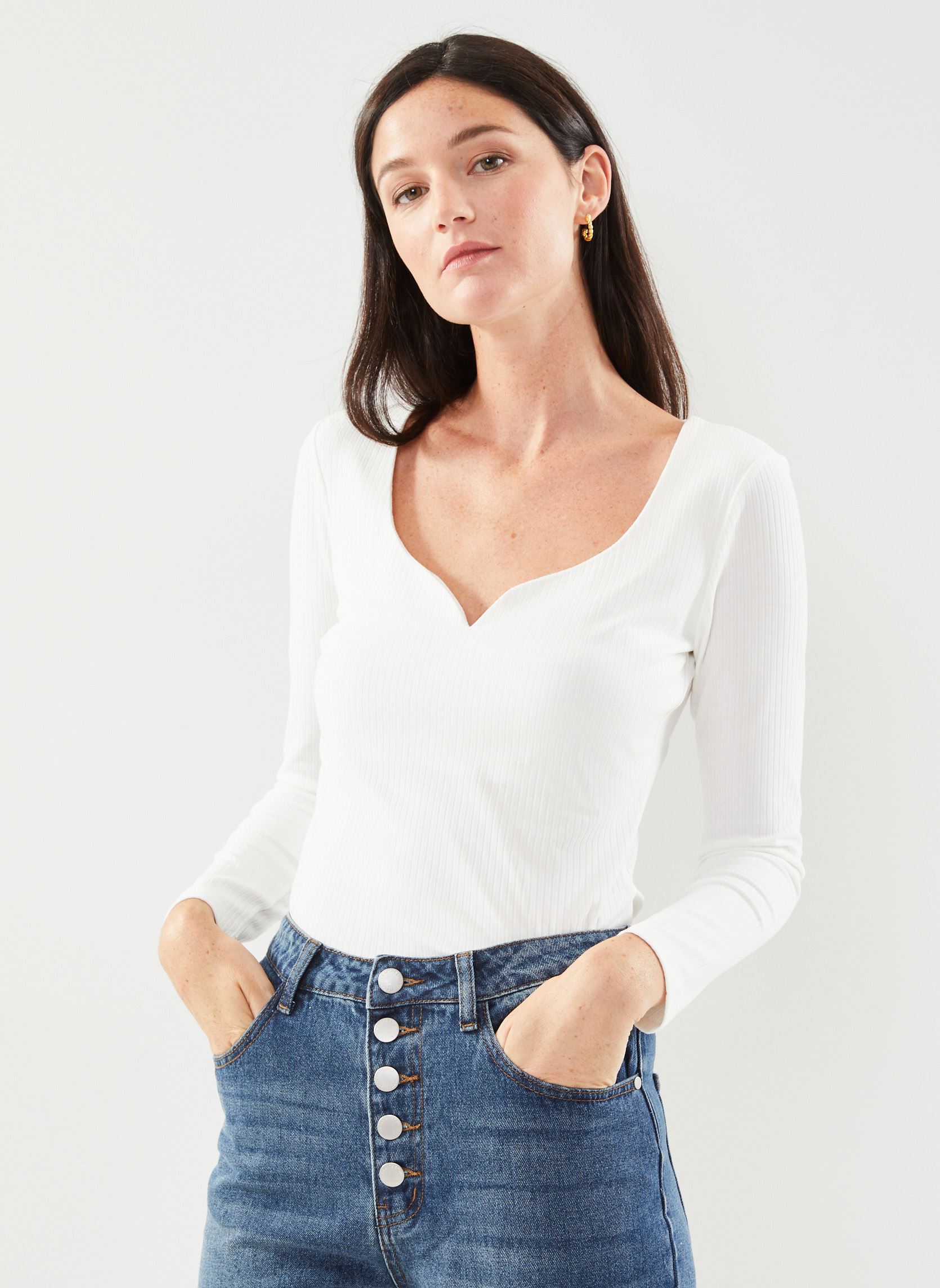 T-shirt a maniche lunghe Rosila donna beige La Petite Etoile T-shirt a maniche lunghe Rosila donna beige Ecru