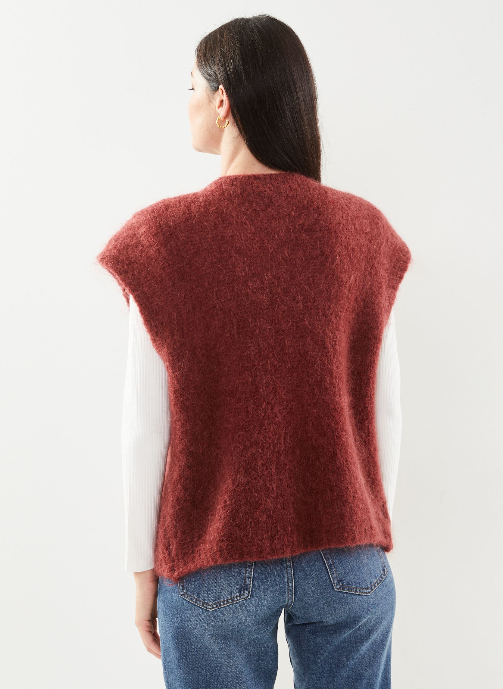 Gilets Sade femme bordeaux La Petite Etoile Gilets Sade femme bordeaux Framboise