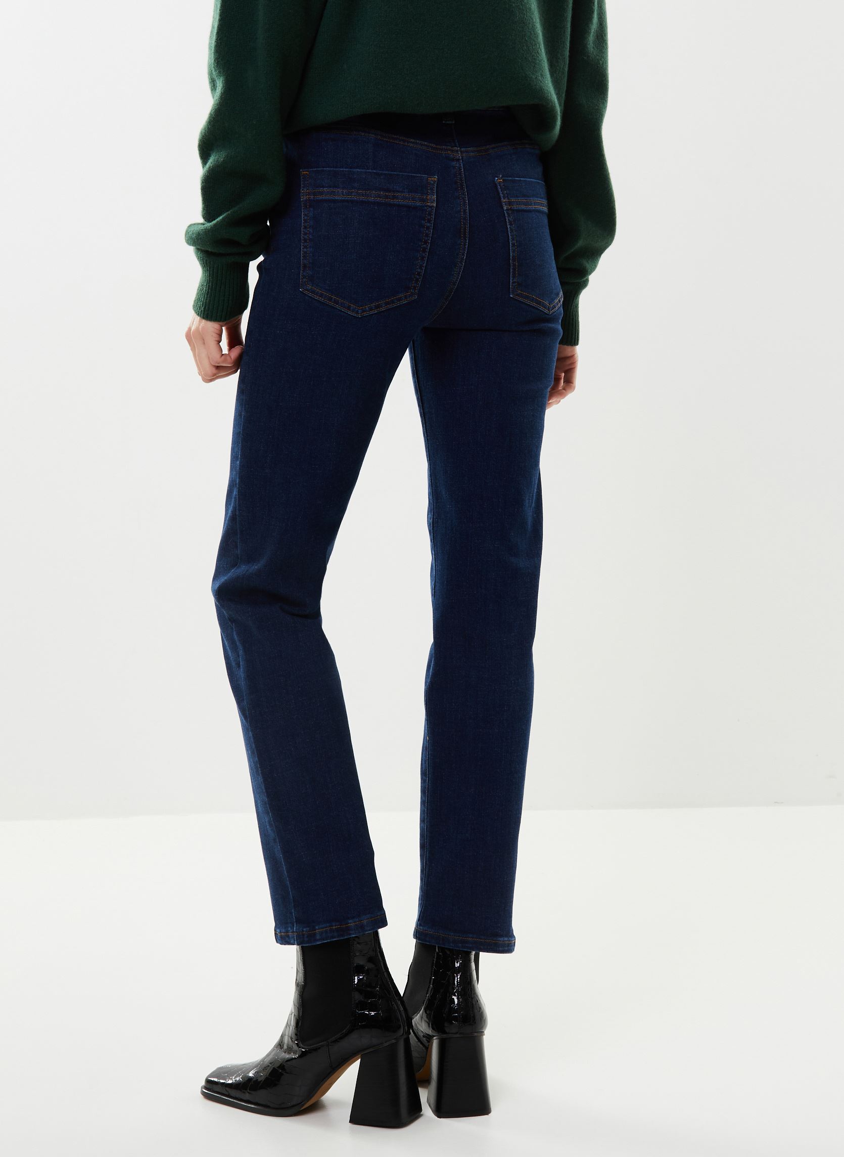 Rechte jeans / Straight Leg Jeans Brieg dames blauw La Petite Etoile Rechte jeans / Straight Leg Jeans Brieg dames blauw Deep Wash