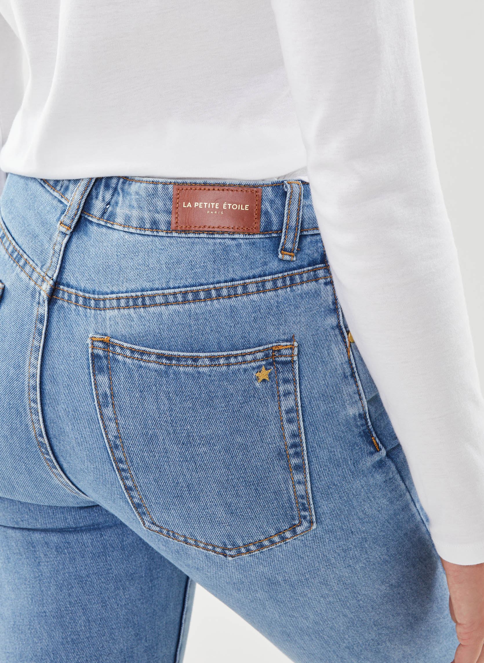 Rechte jeans / Straight Leg Jeans Marco dames blauw La Petite Etoile Rechte jeans / Straight Leg Jeans Marco dames blauw USED