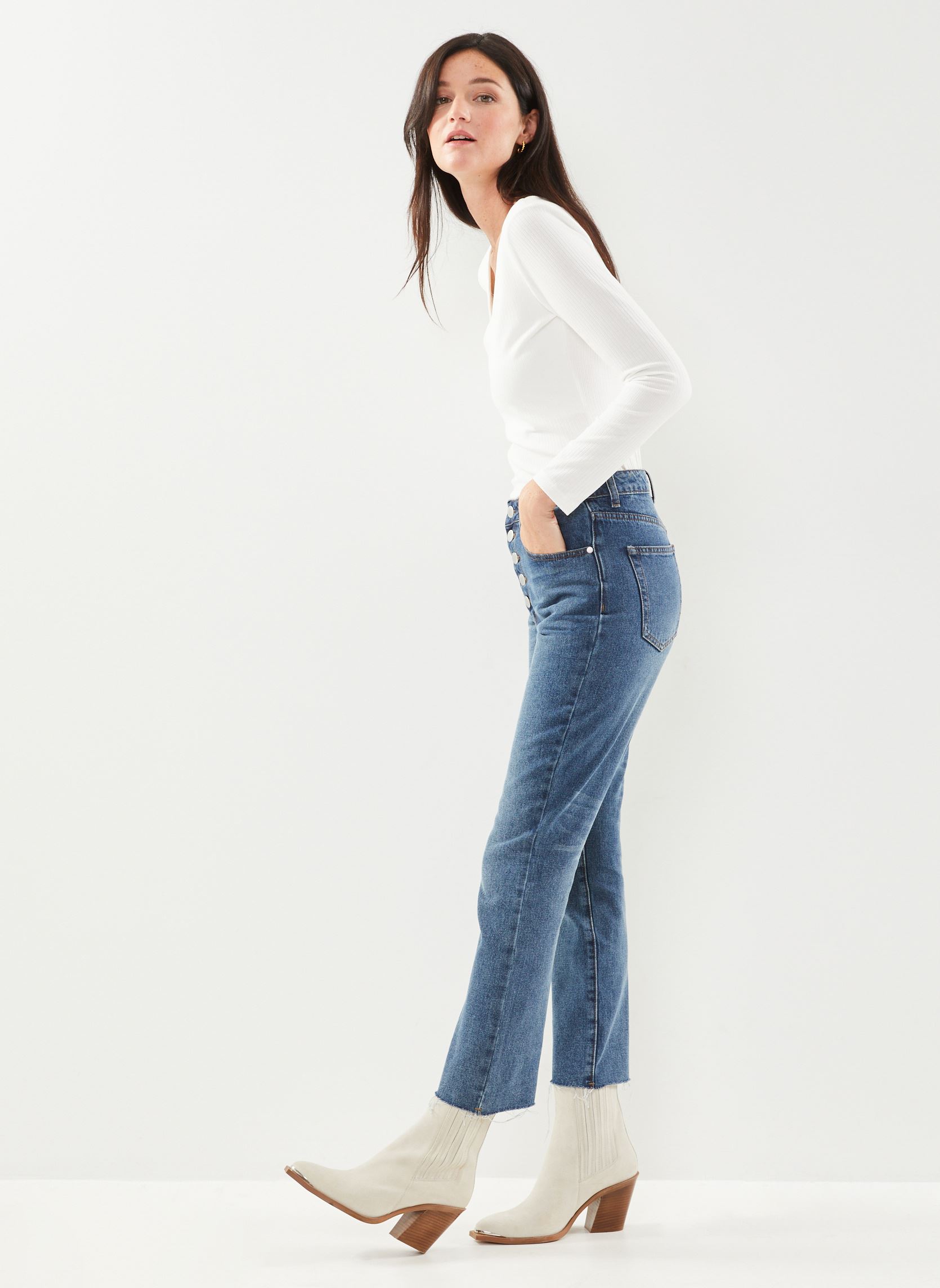 Rechte jeans / Straight Leg Jeans Marco dames blauw La Petite Etoile Rechte jeans / Straight Leg Jeans Marco dames blauw Stone