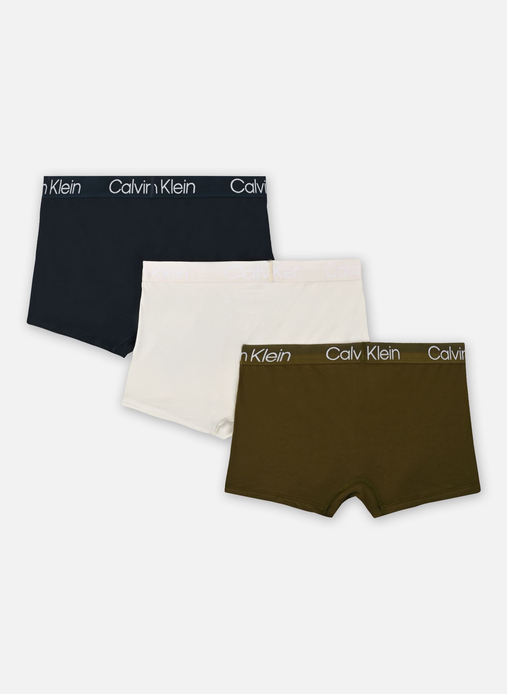 Sous-vêtements de sport Trunk 3Pk Modern Structure homme multicolore Calvin Klein Sous-vêtements de sport Trunk 3Pk Modern Structure homme multicolore VAPOROUS GRY, DARK OLIVE, BLUE