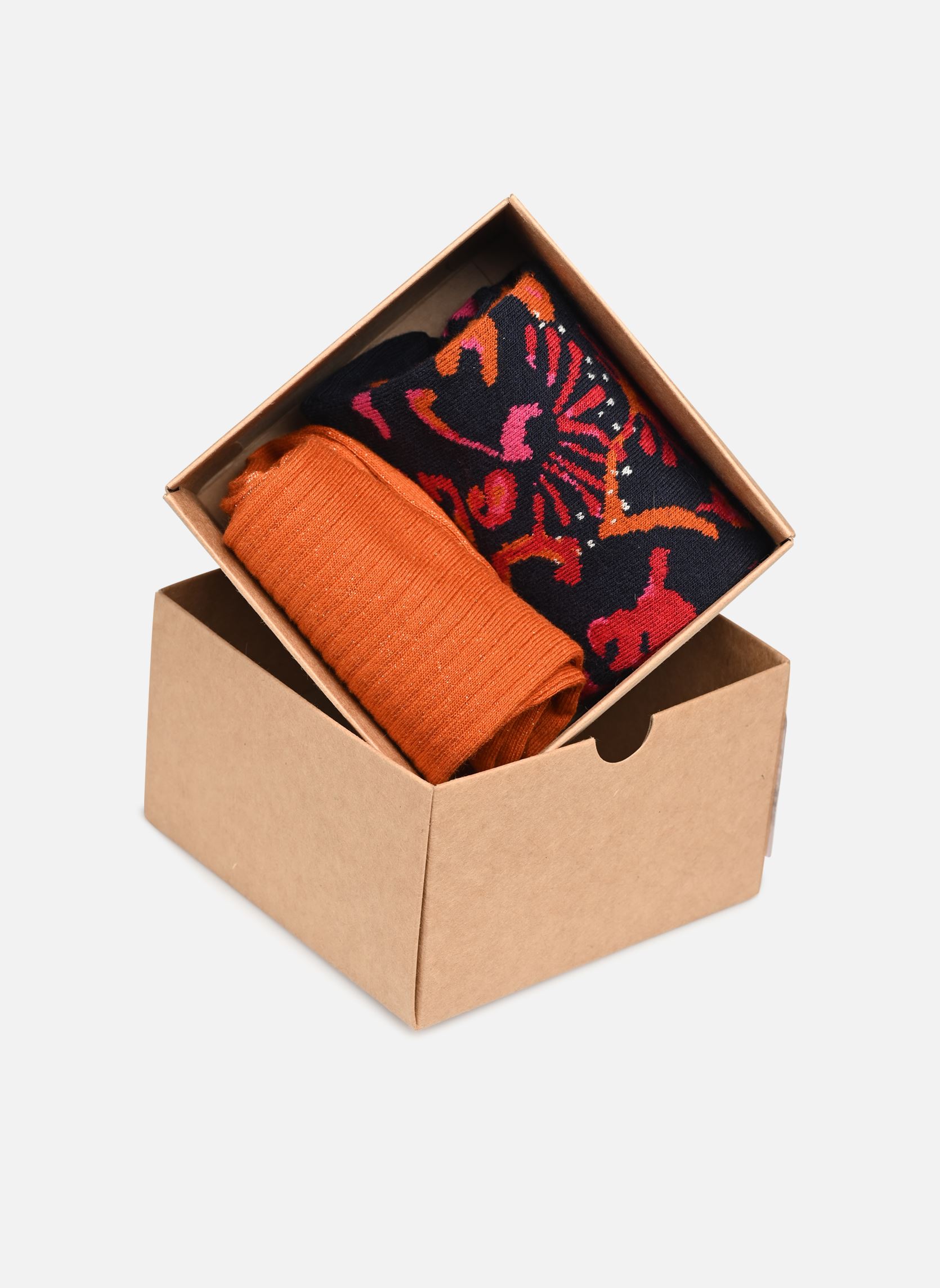 Chaussettes FG-AP-TIACO femme multicolore La Fée Maraboutée Chaussettes FG-AP-TIACO femme multicolore Pumpkin/Navy