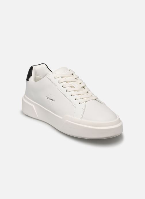Calvin Klein Baskets basses CHUNKY CUPSOLE LACEUP LTH WN femme blanc