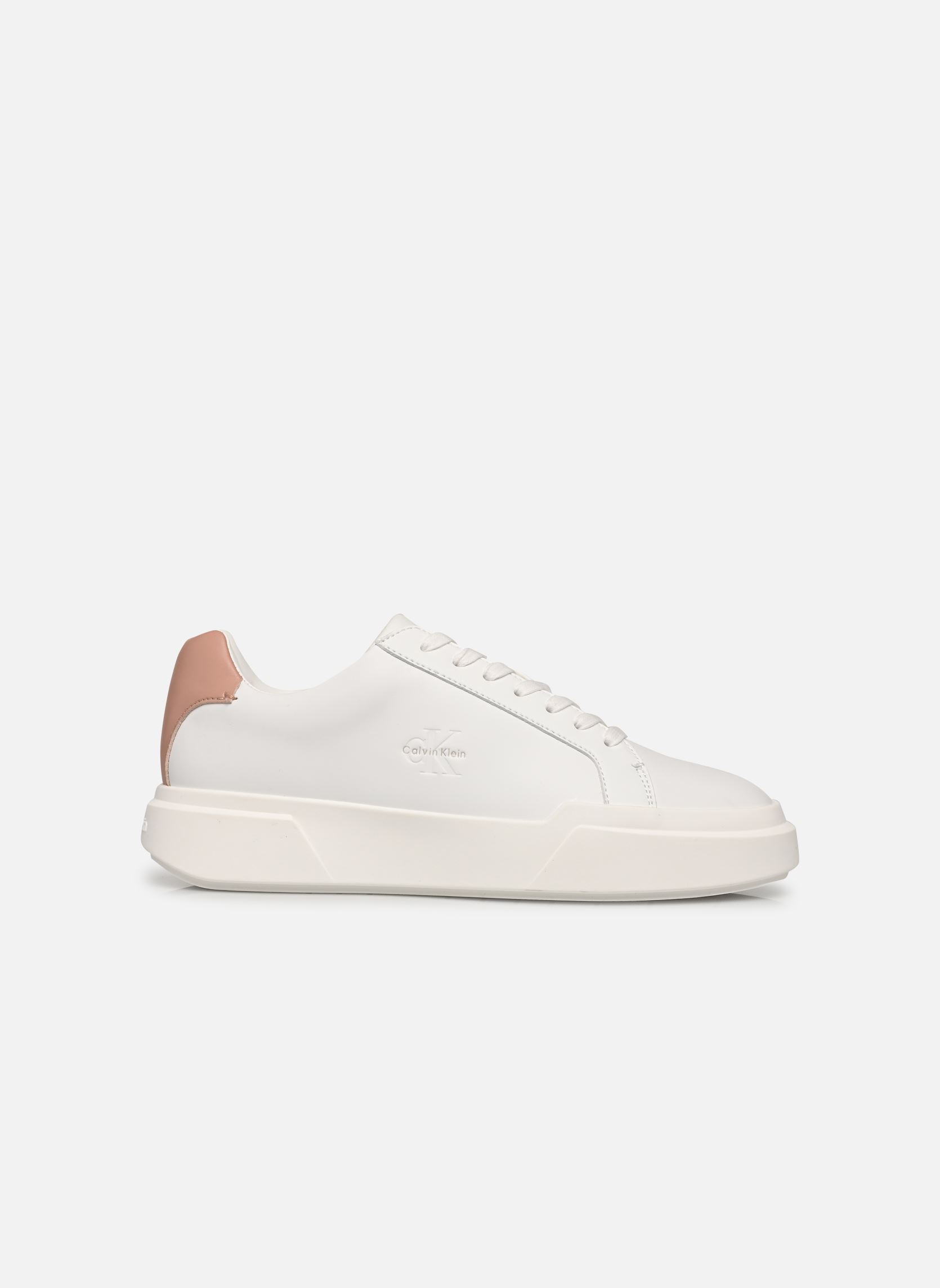 Baskets CHUNKY CUPSOLE LACEUP LTH WN femme blanc Calvin Klein Baskets CHUNKY CUPSOLE LACEUP LTH WN femme blanc BRIGHT WHITE/TUSCANY/CHATEAU