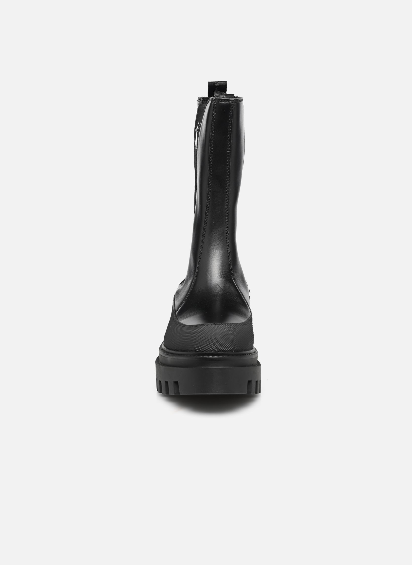 Stiefeletten und Stiefel FLATFORM CHELSEA BOOT LTH WN damen schwarz Calvin Klein Stiefeletten und Stiefel FLATFORM CHELSEA BOOT LTH WN damen schwarz TRIPLE BLACK