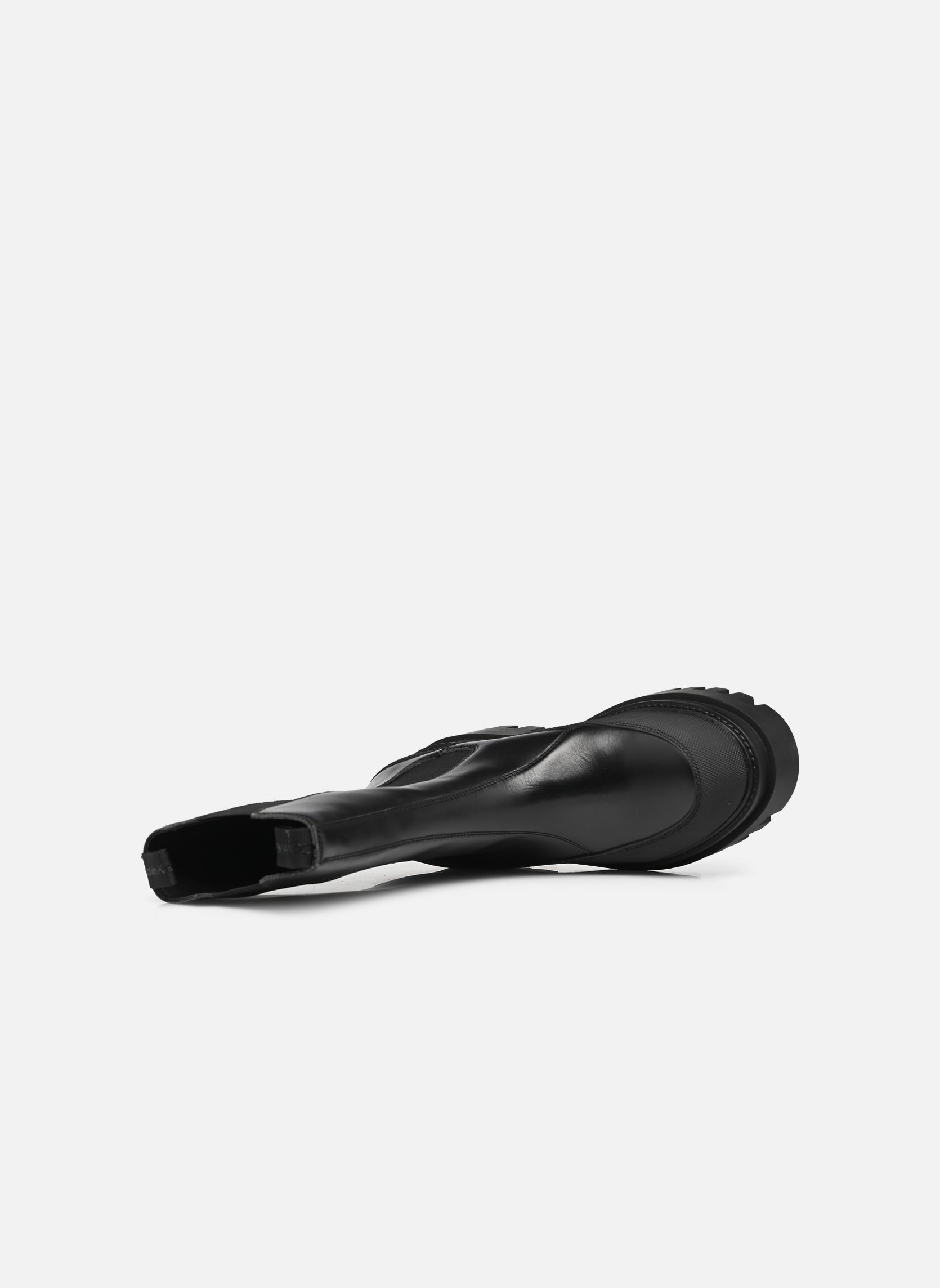 Stiefeletten und Stiefel FLATFORM CHELSEA BOOT LTH WN damen schwarz Calvin Klein Stiefeletten und Stiefel FLATFORM CHELSEA BOOT LTH WN damen schwarz TRIPLE BLACK