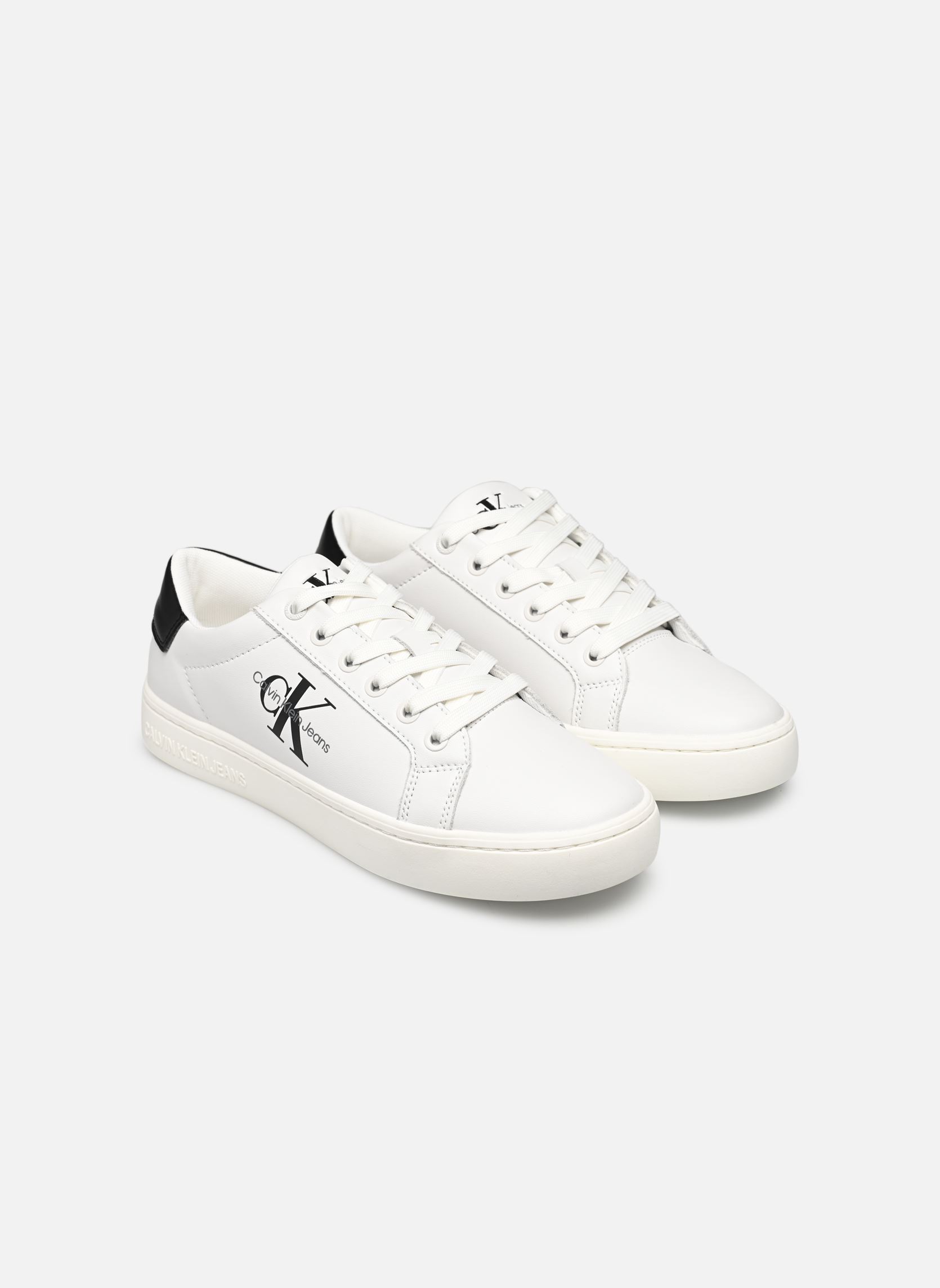 Knöchelhohe Sneaker CLASSIC CUPSOLE LACEUP damen weiß Calvin Klein Knöchelhohe Sneaker CLASSIC CUPSOLE LACEUP damen weiß BRIGHT WHITE/BLACK